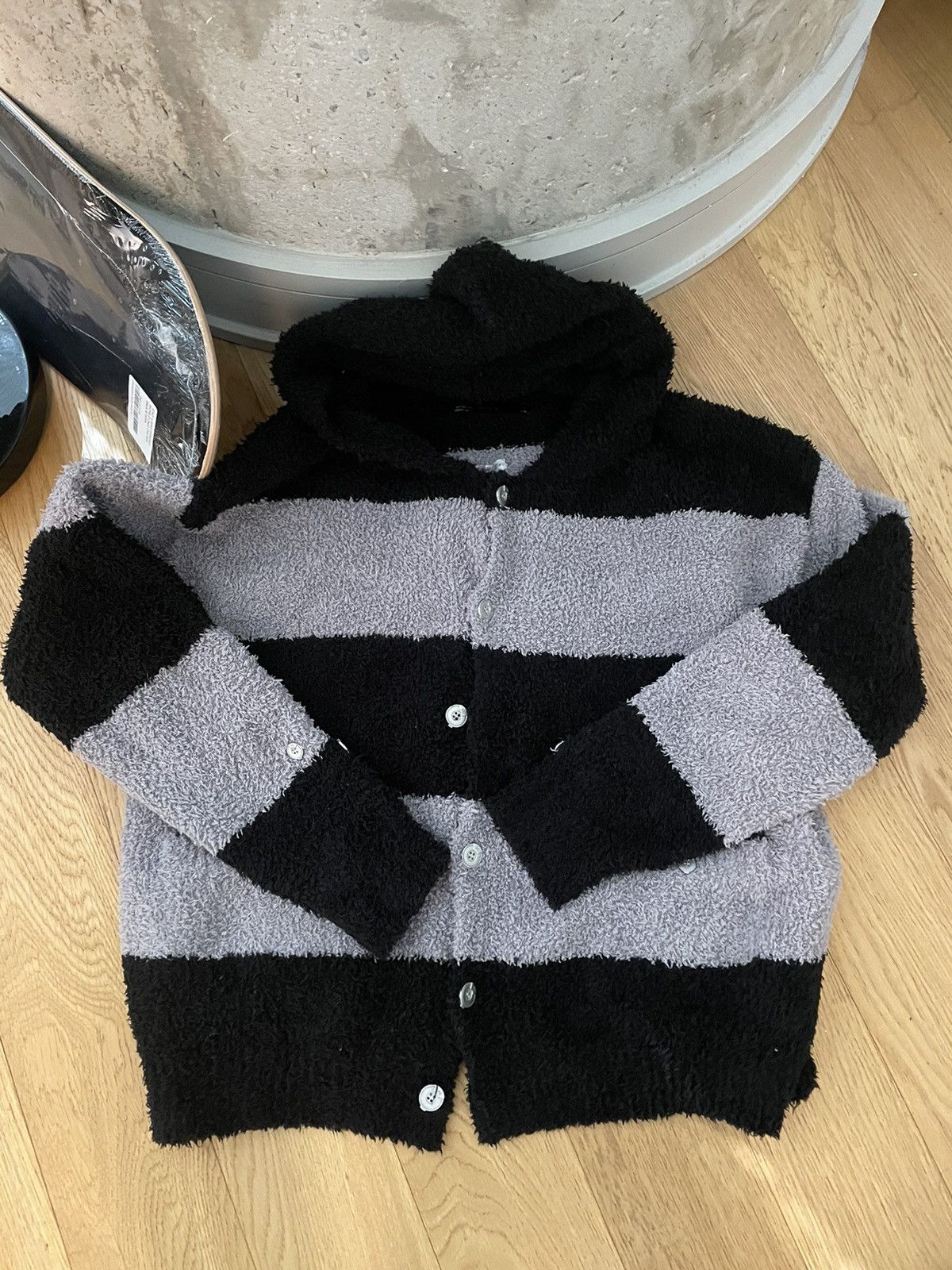 image of Mastermind X C2H4 Hooded Fleece in Black, Men's (Size Medium)