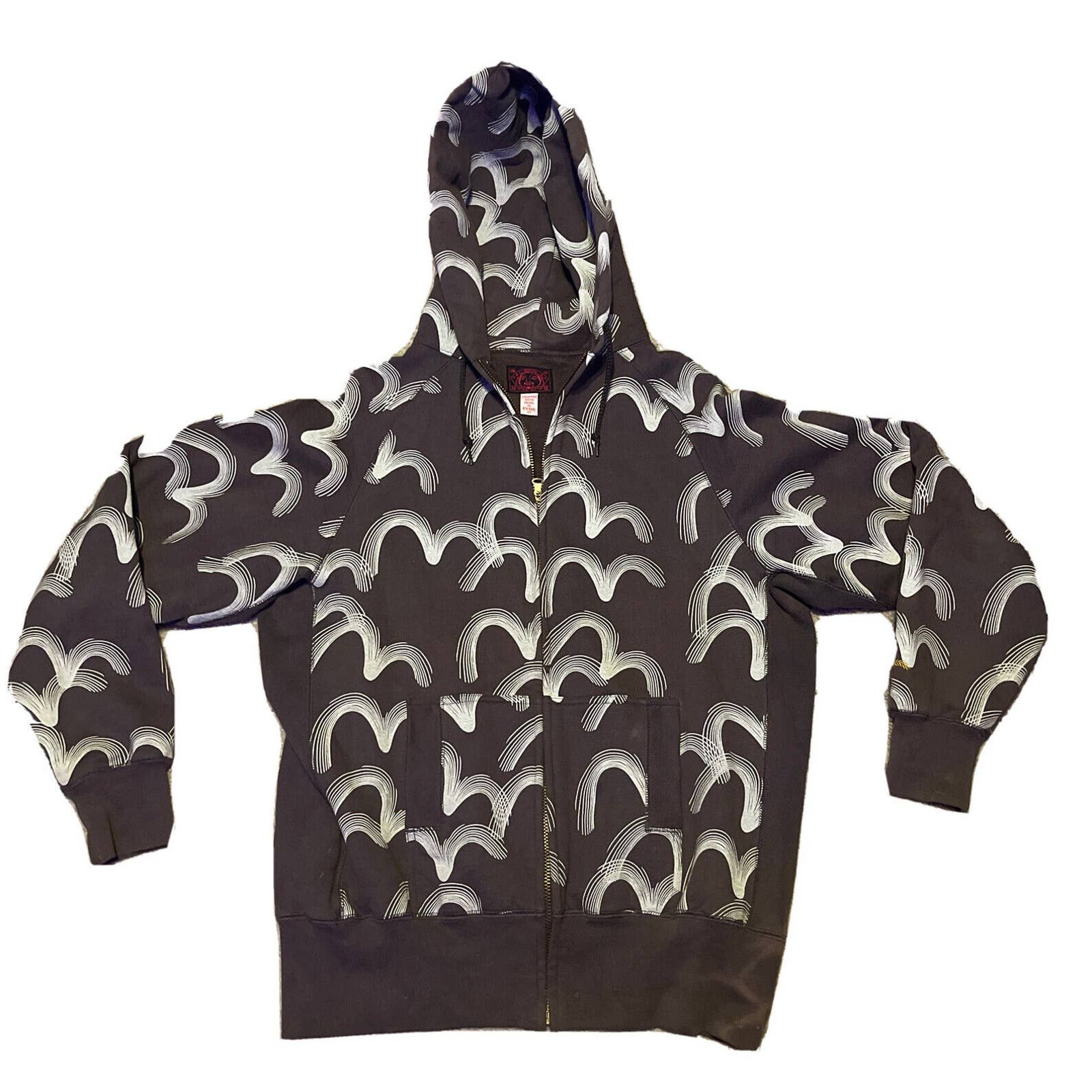 Evisu ブラック フーディ 42