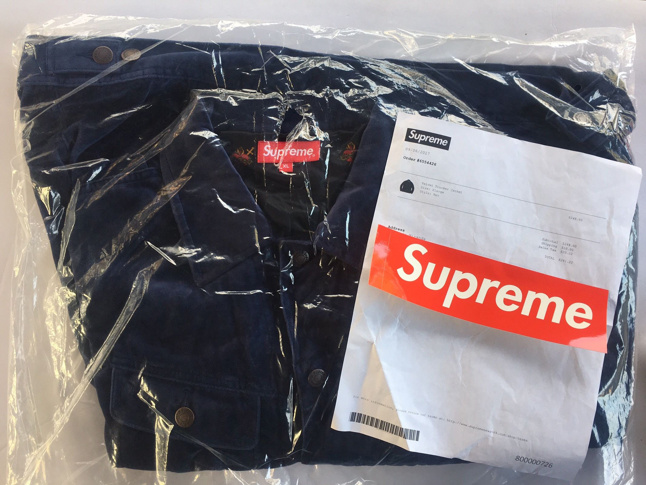 Supreme Velvet Trucker Jacket | Grailed