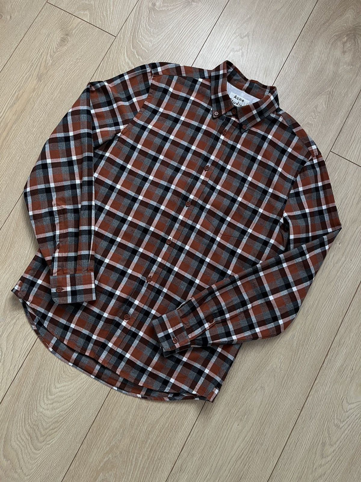 Acne Studios Acne Studios ISHERWOOD TAR Longsleeve Button Shirt - Size M Size US M / EU 48-50 / 2 - 5 Thumbnail