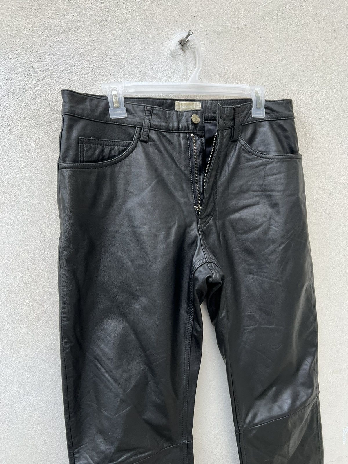 Japanese Brand × Vintage Vintage Charing Flam Japan Sheep Leather Jeans Pant Size US 32 / EU 48 - 6 Thumbnail
