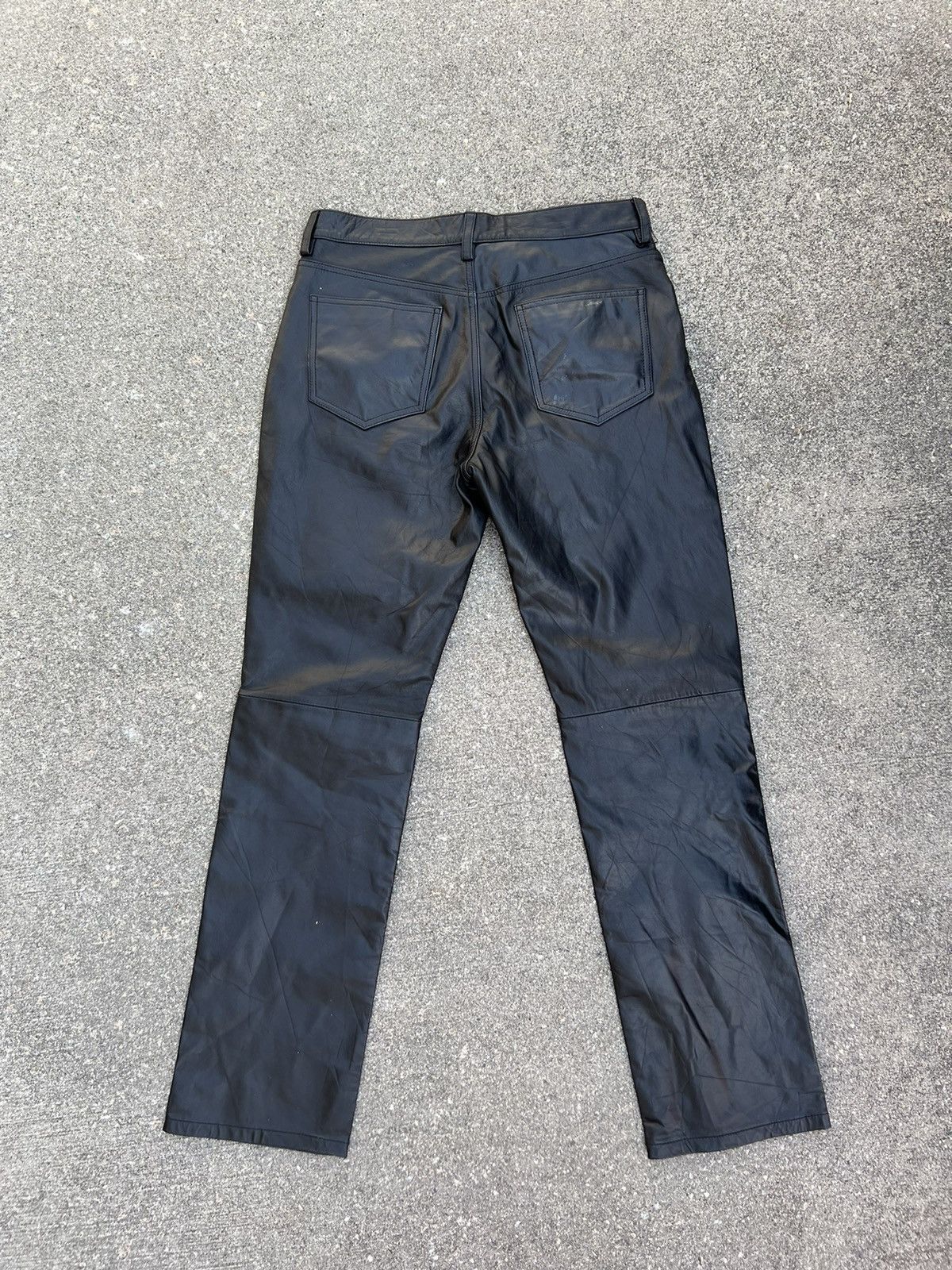 Japanese Brand × Vintage Vintage Charing Flam Japan Sheep Leather Jeans Pant Size US 32 / EU 48 - 2 Thumbnail