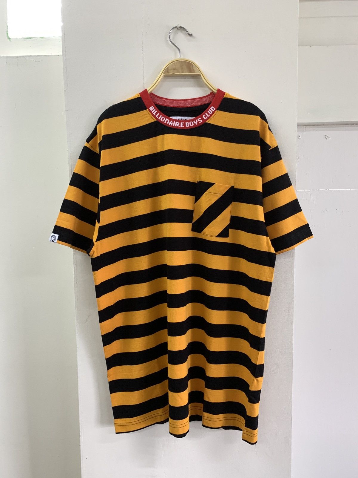 image of Billionaire Boys Club Striped Tee in Yellow, Men's (Size Large)