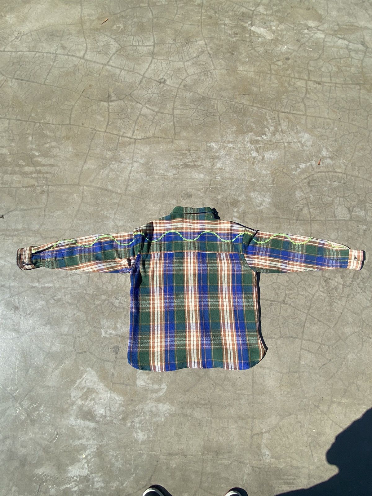 Awake NY Awake NY black brown blue green barbed fence flannel Size US L / EU 52-54 / 3 - 2 Thumbnail