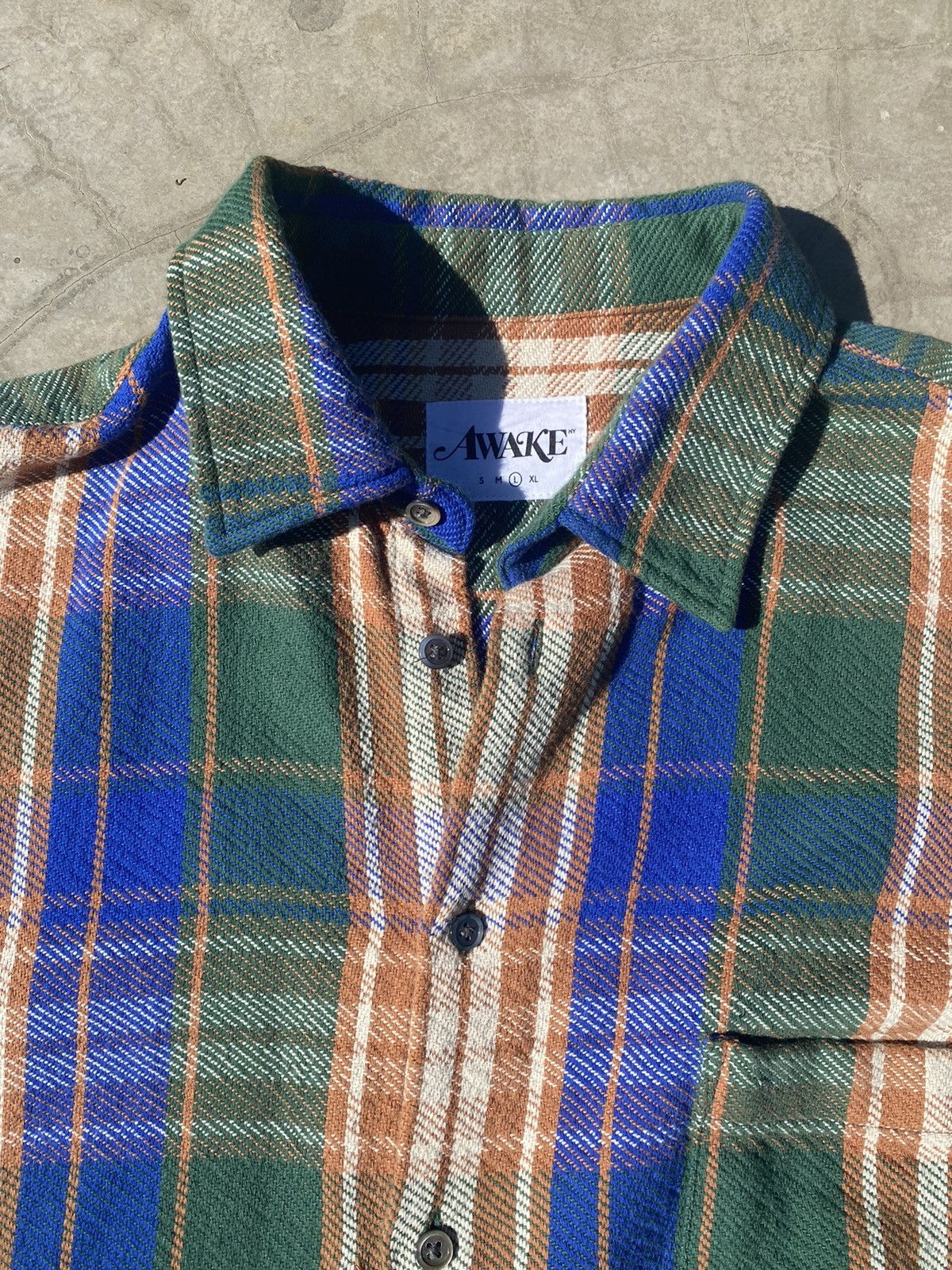 Awake NY Awake NY black brown blue green barbed fence flannel Size US L / EU 52-54 / 3 - 3 Thumbnail