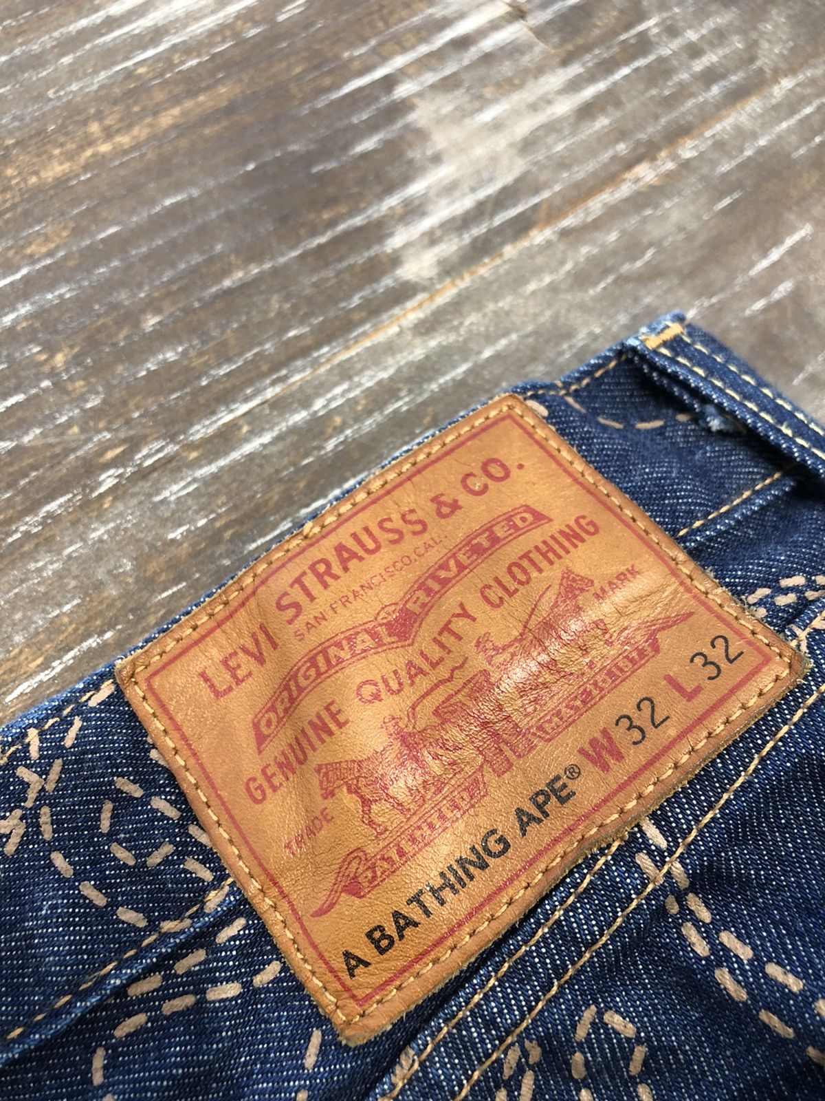 Bape × Levi's BAPE X LEVIS DENIM SIZE 32W X 32L Size US 32 / EU 48 - 4 Thumbnail
