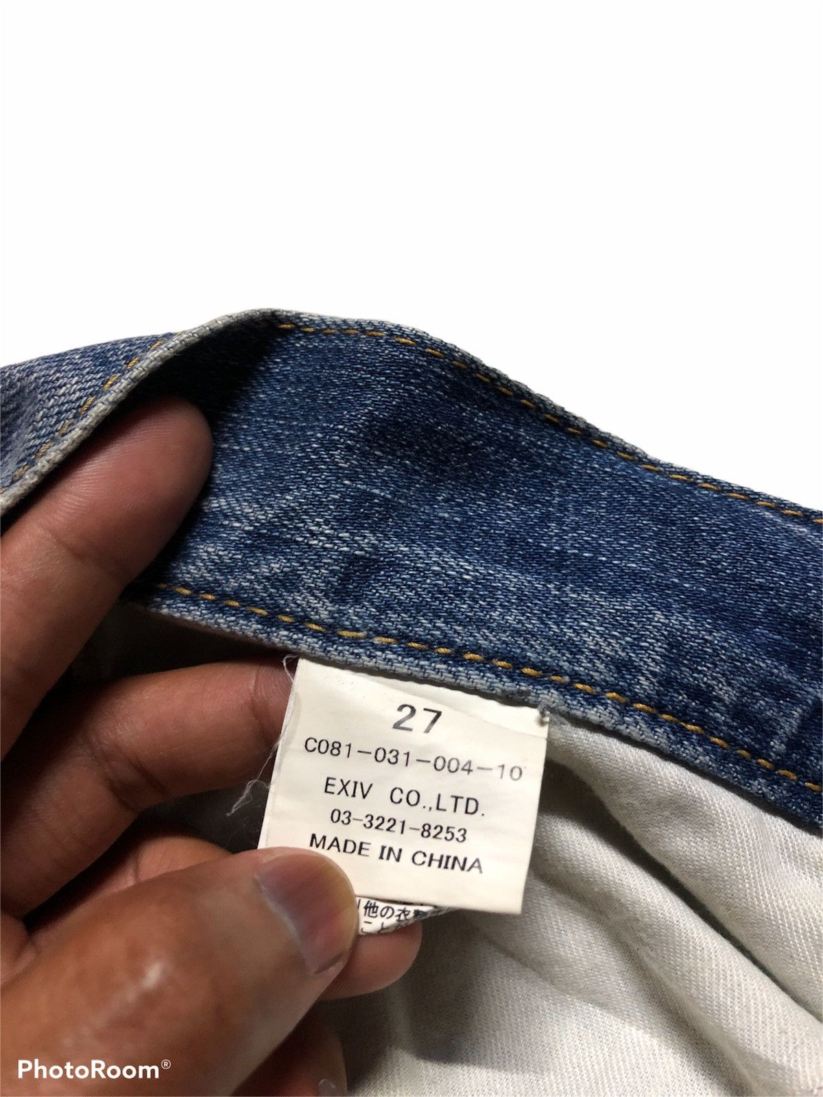 Japanese Brand CO&LU DISTRESSED SPELL OUT DENIM Size US 32 / EU 48 - 3 Thumbnail