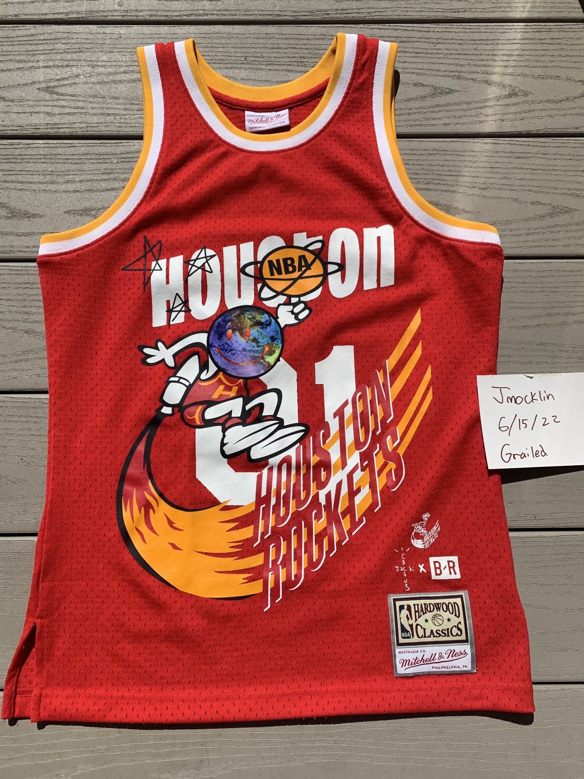 Travis Scott Travis Scott x Mitchell & Ness x Houston Rockets Jersey ...