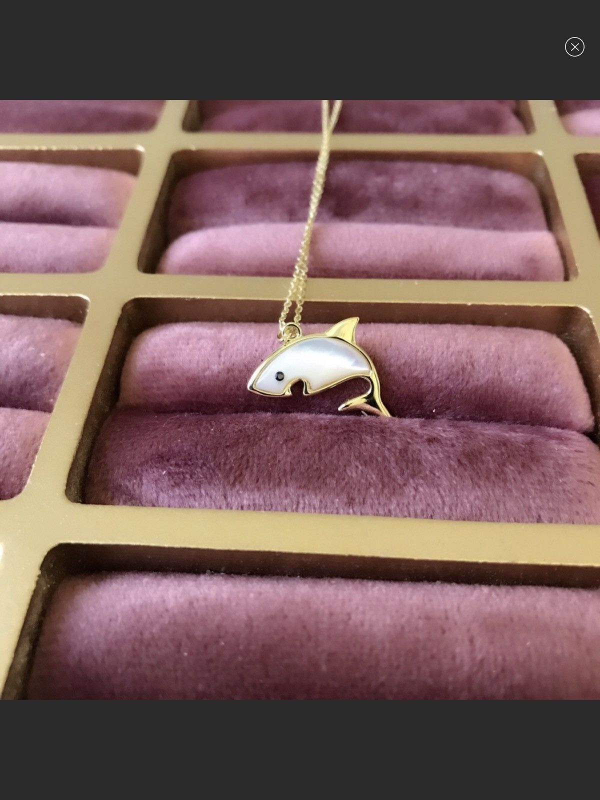 18K Gold Vermeil White Shark 🦈 necklace