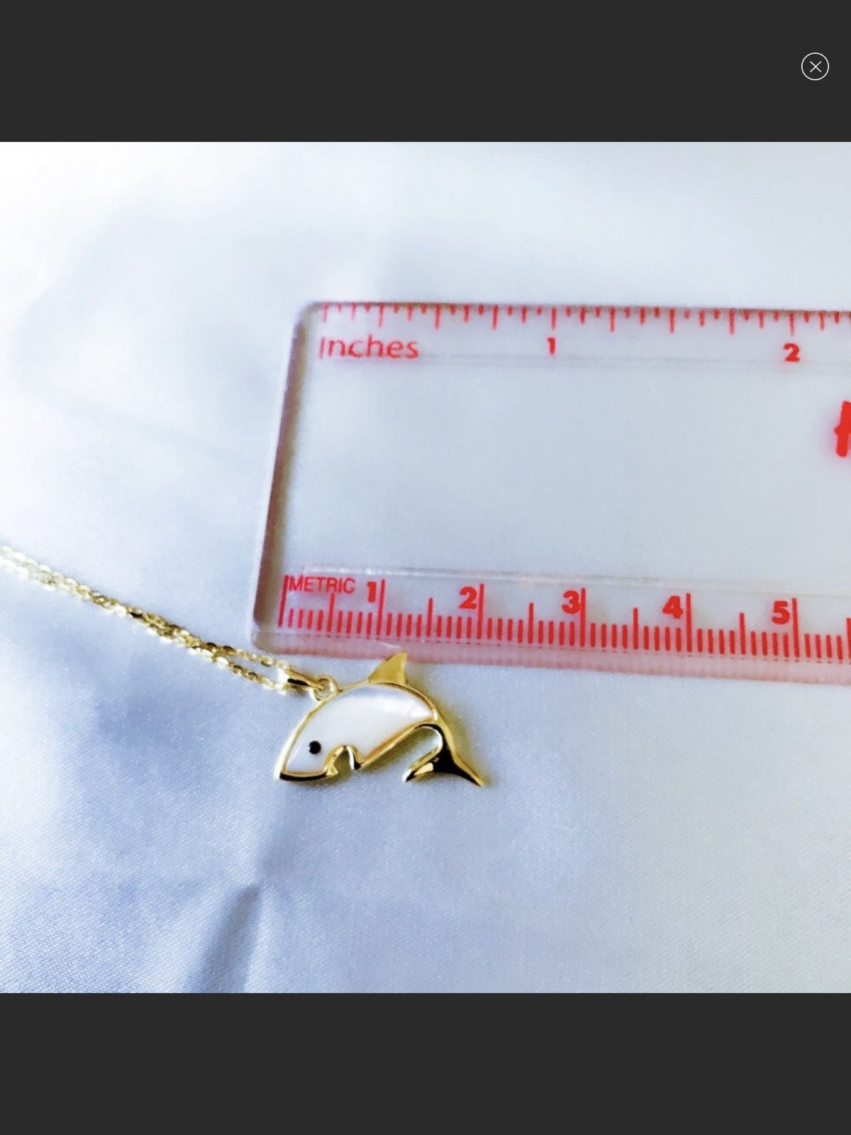 18K Gold Vermeil White Shark 🦈 necklace