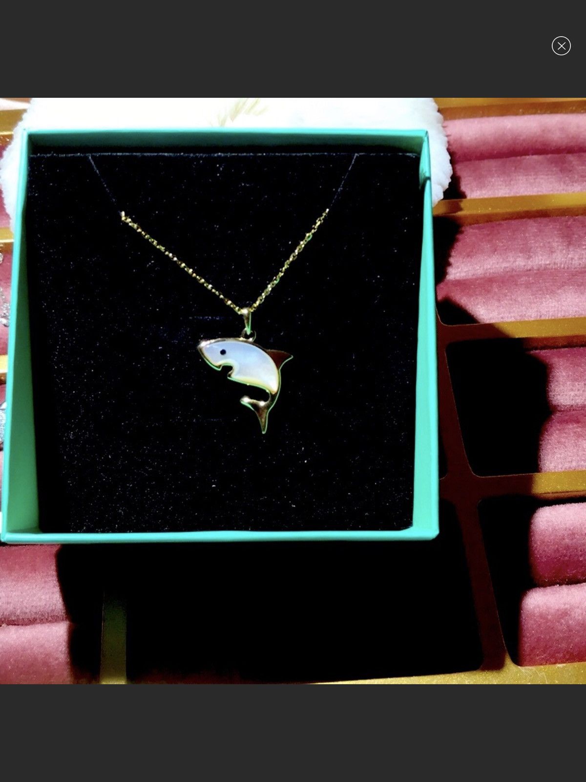 18K Gold Vermeil White Shark 🦈 necklace