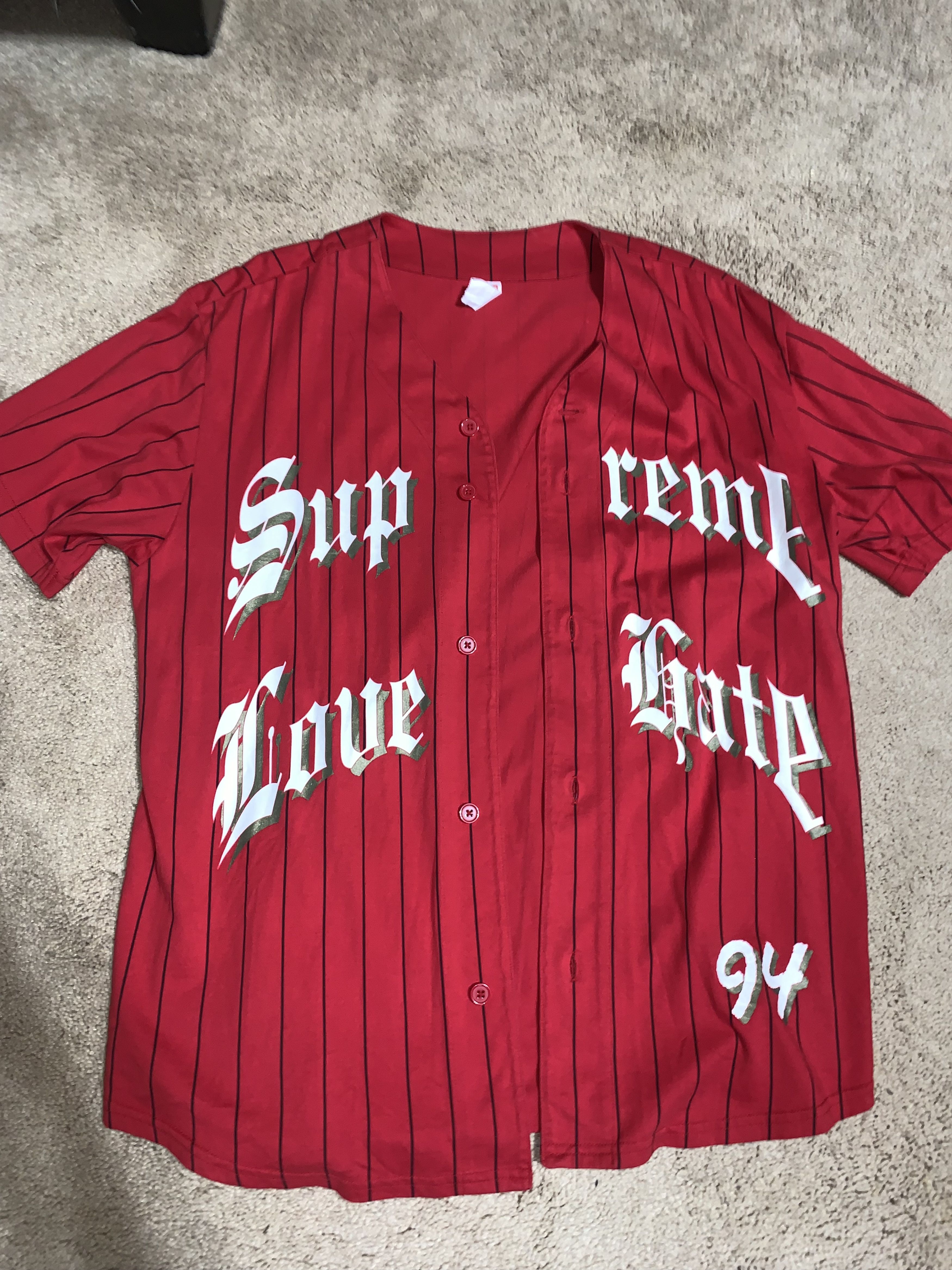 Supreme Love Hate Jersey | Grailed