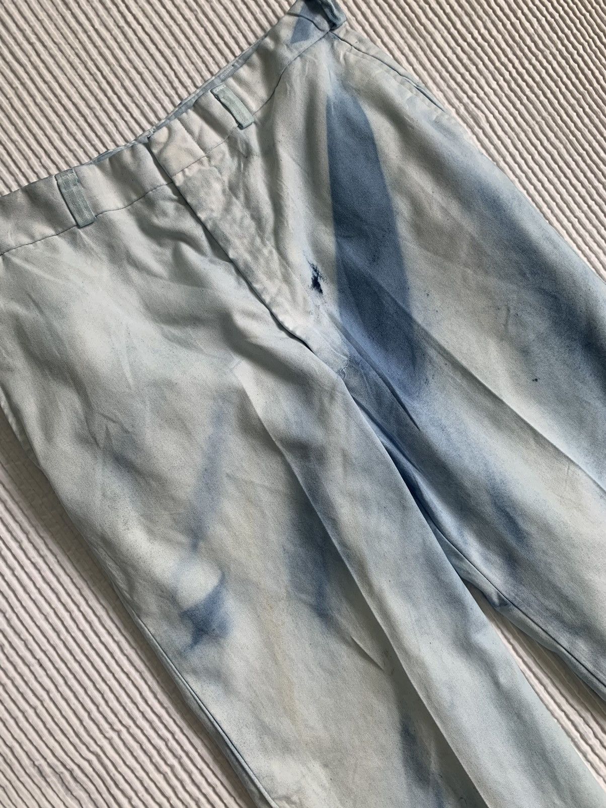 Handmade Sunburst Faded Indigo Pants Size US 31 - 6 Thumbnail