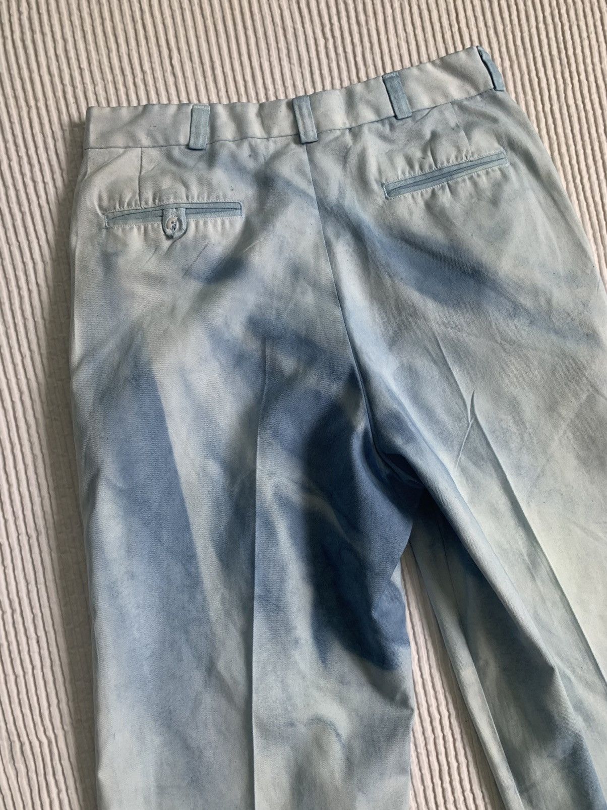 Handmade Sunburst Faded Indigo Pants Size US 31 - 14 Thumbnail