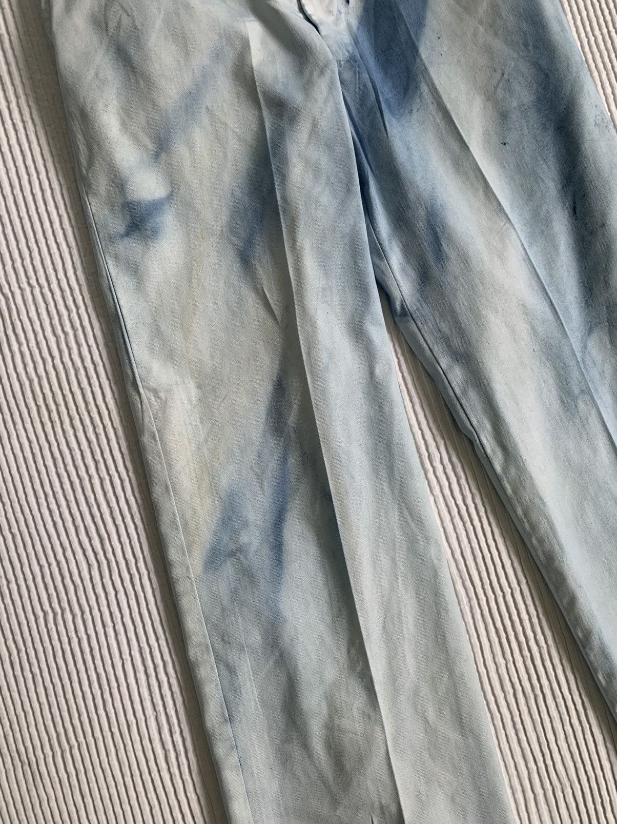 Handmade Sunburst Faded Indigo Pants Size US 31 - 7 Thumbnail