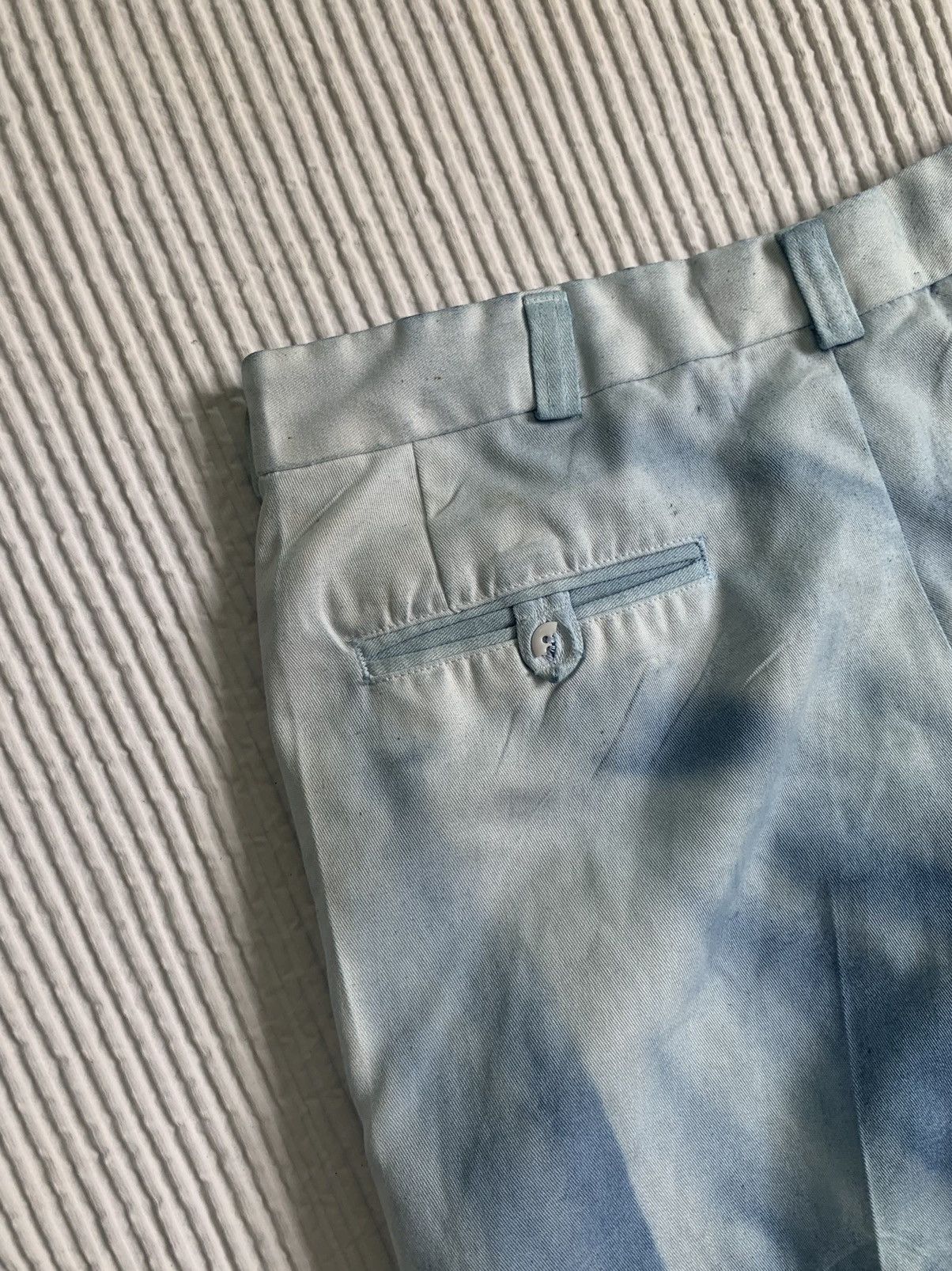Handmade Sunburst Faded Indigo Pants Size US 31 - 15 Thumbnail