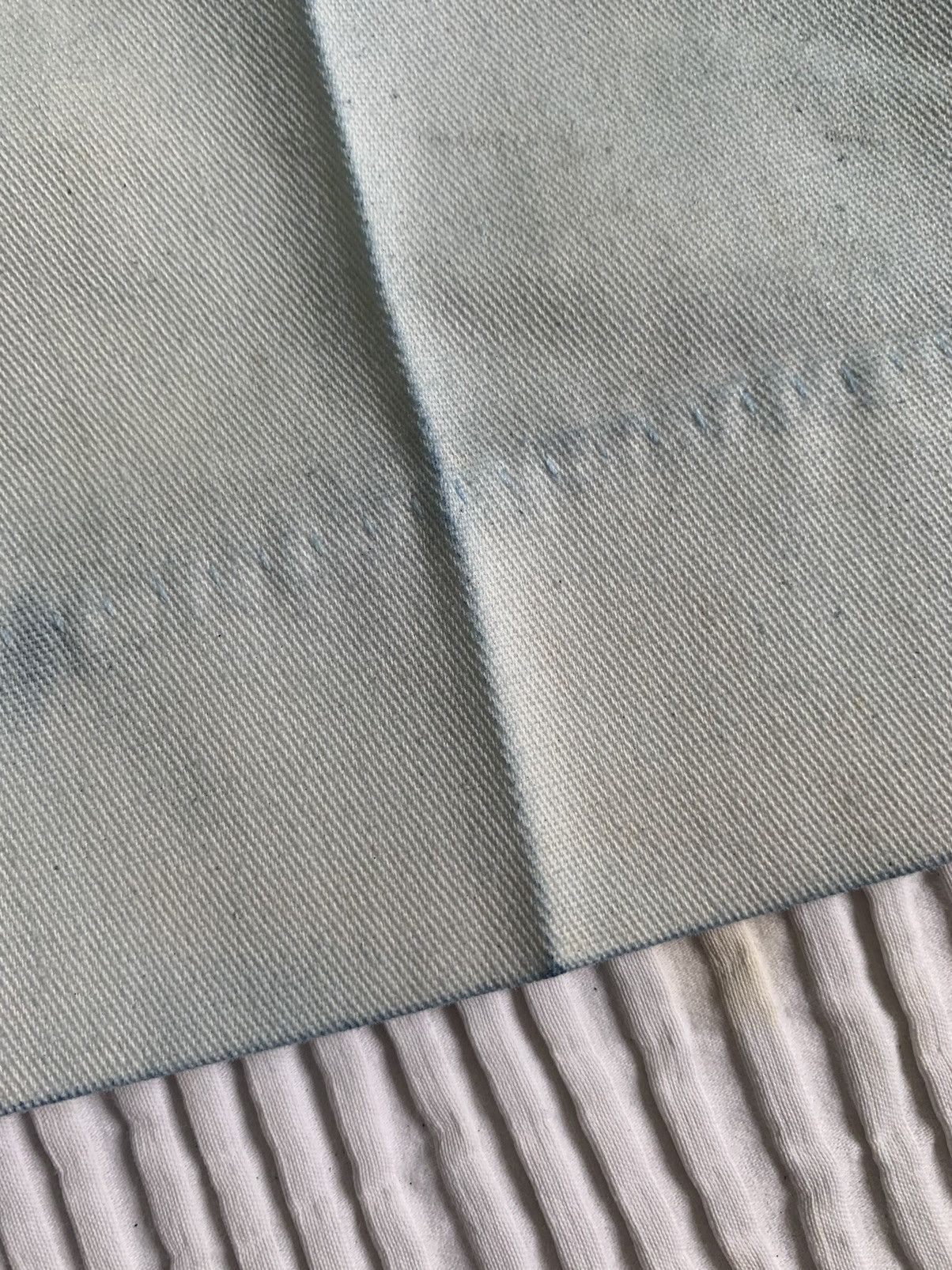 Handmade Sunburst Faded Indigo Pants Size US 31 - 18 Thumbnail