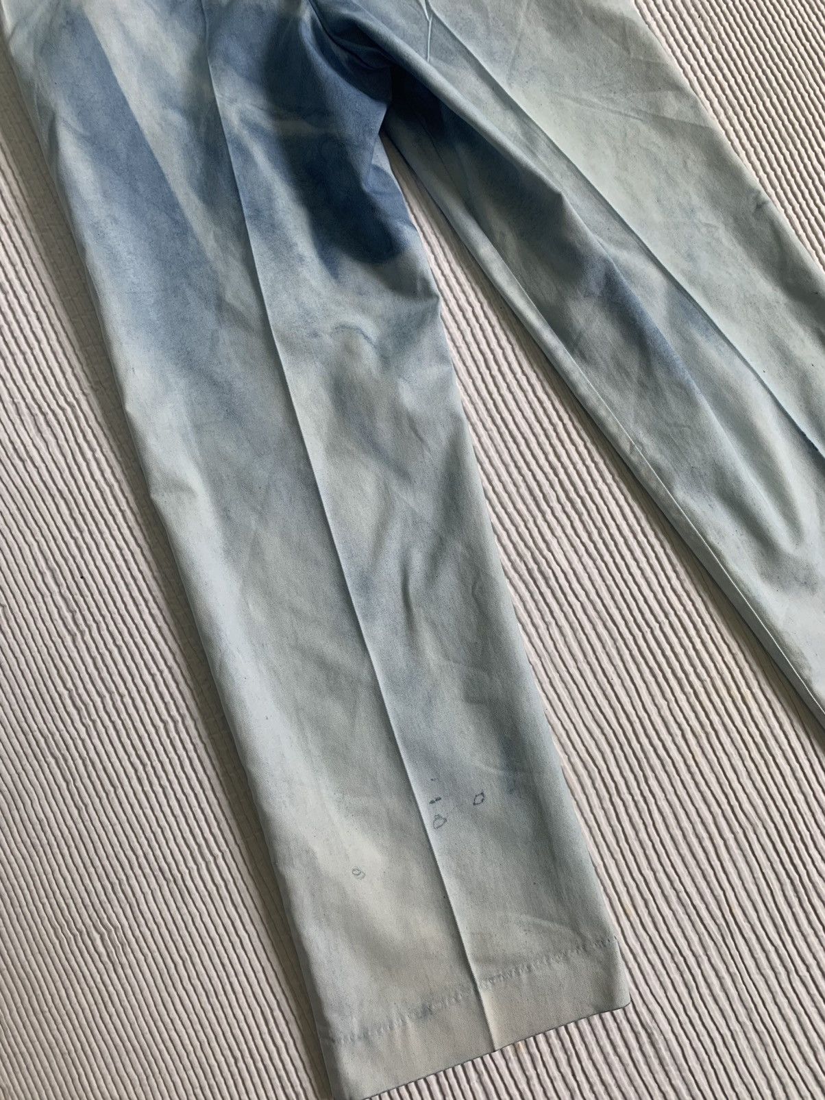Handmade Sunburst Faded Indigo Pants Size US 31 - 16 Thumbnail