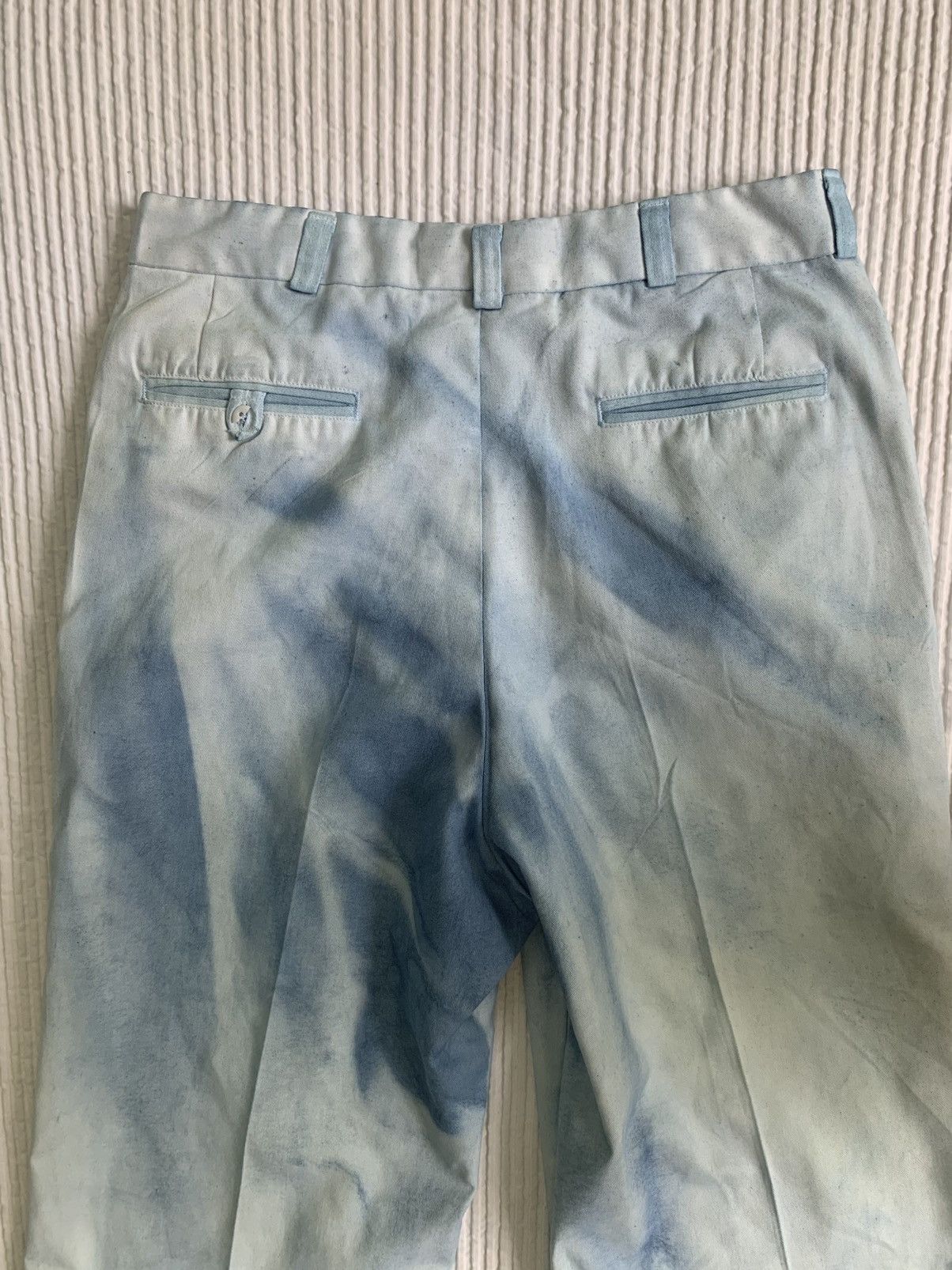 Handmade Sunburst Faded Indigo Pants Size US 31 - 24 Thumbnail