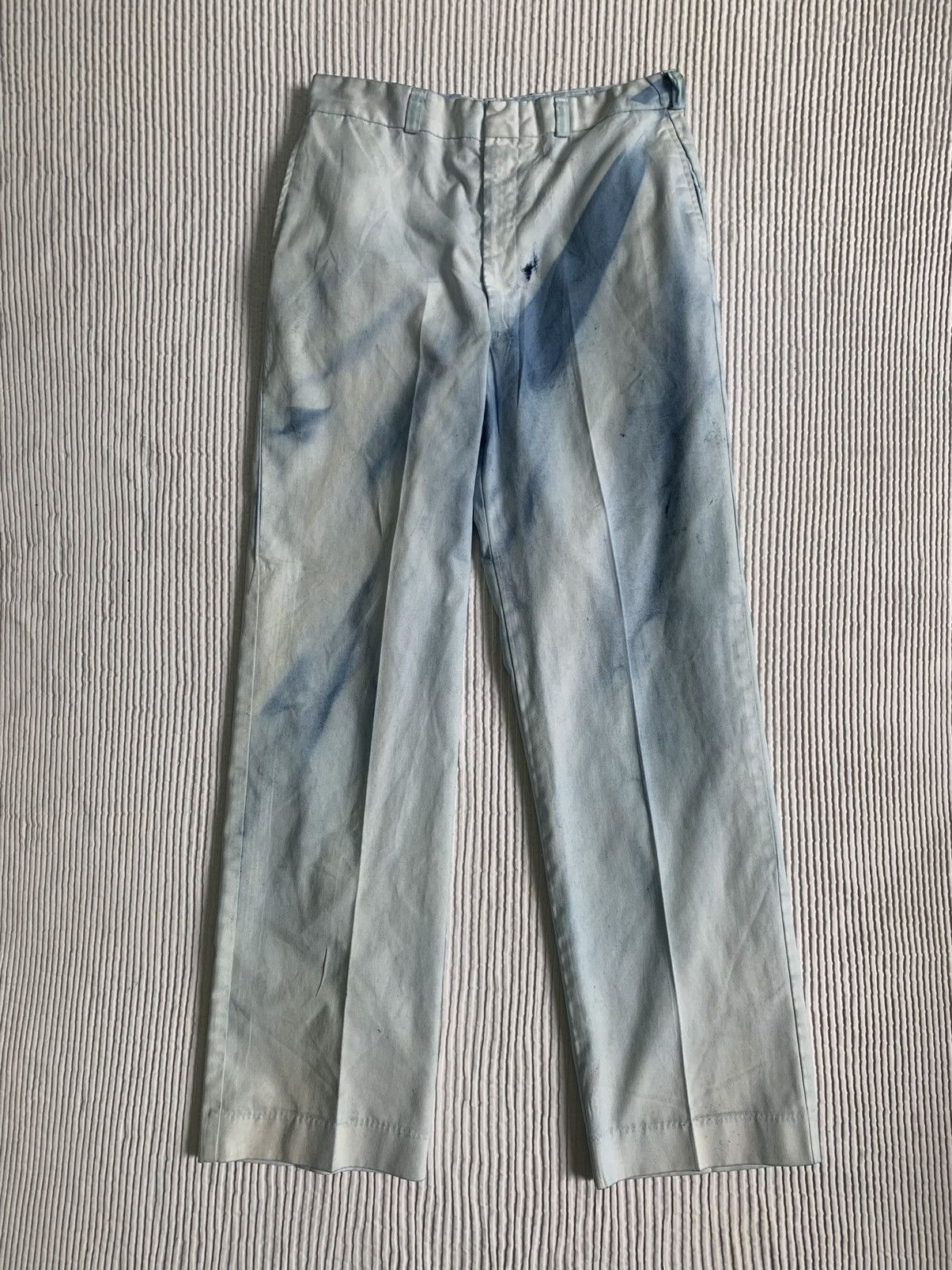 Handmade Sunburst Faded Indigo Pants Size US 31 - 10 Thumbnail