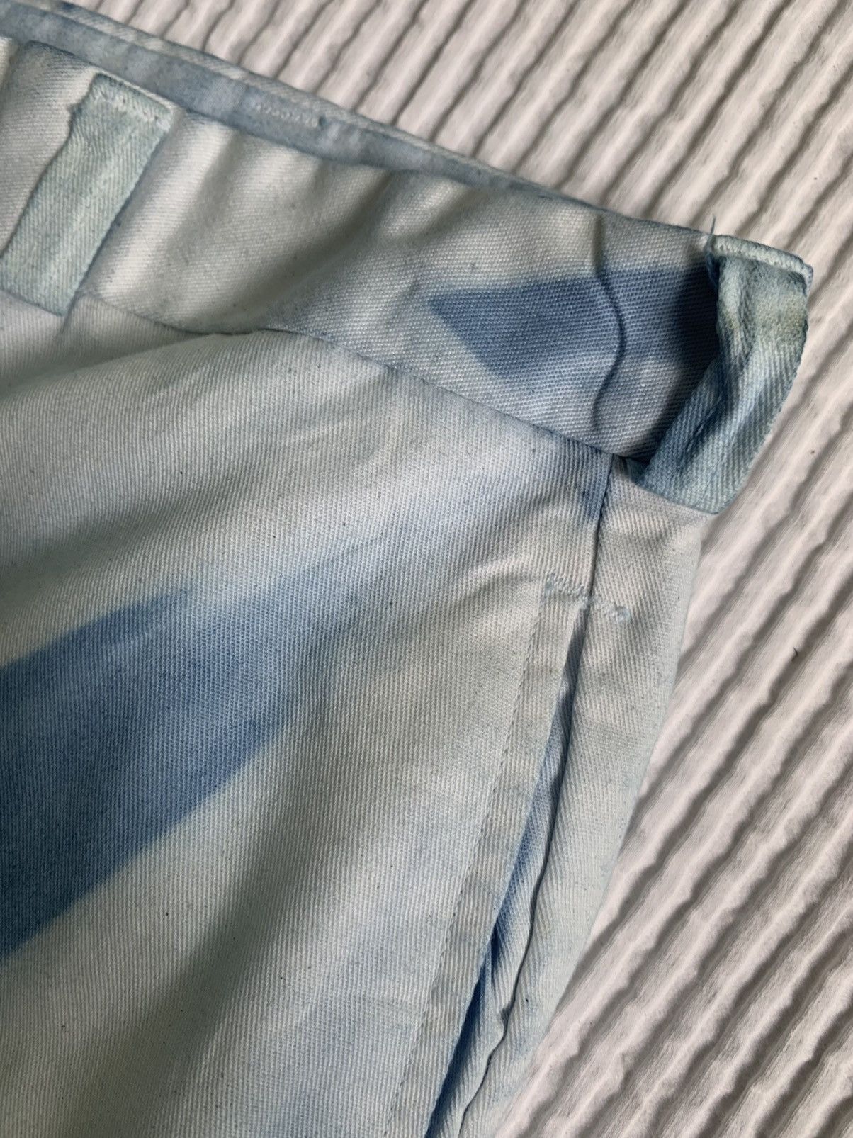 Handmade Sunburst Faded Indigo Pants Size US 31 - 12 Thumbnail