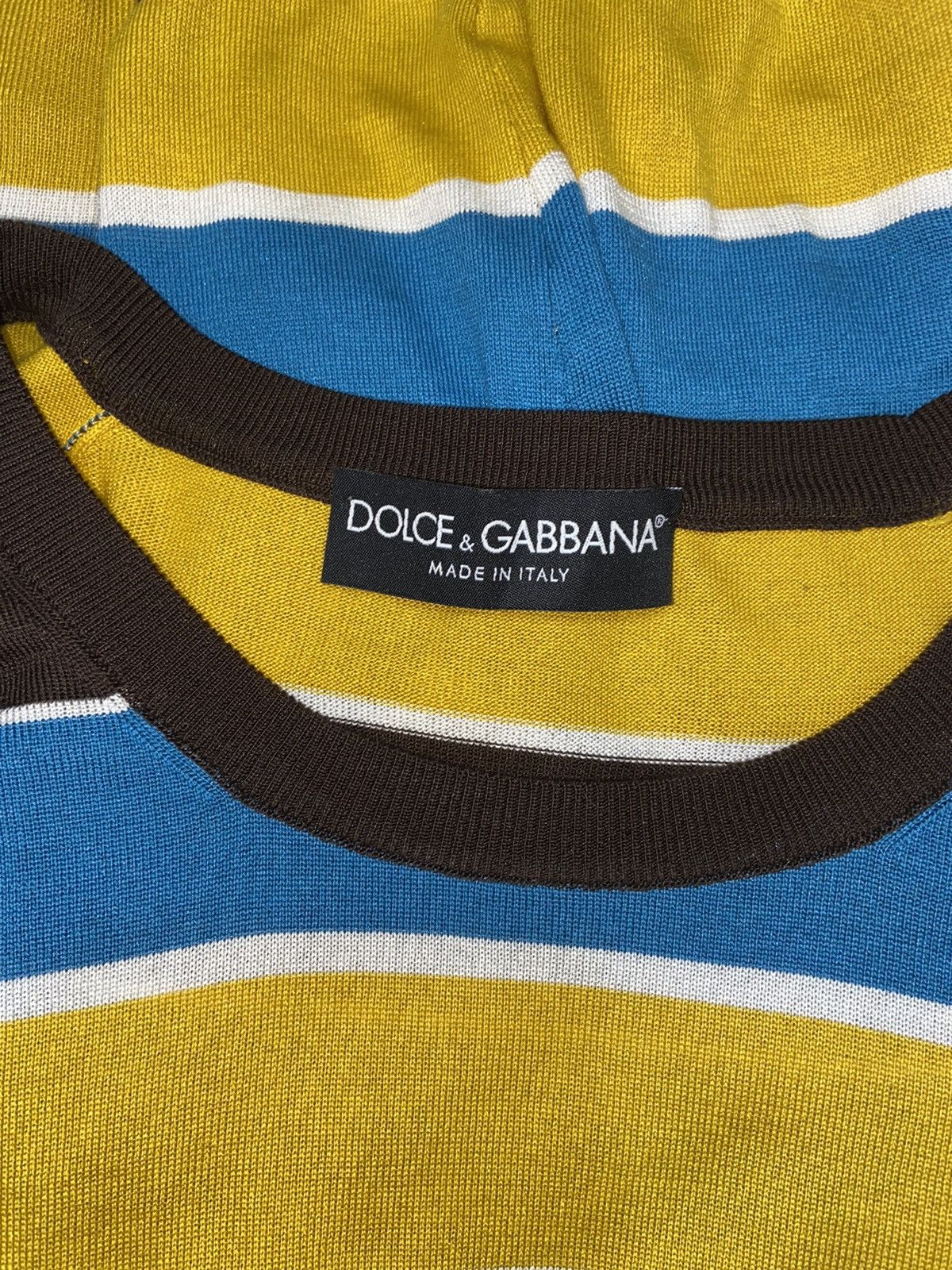 Dolce & Gabbana DOLCE & GABBANA 100% Silk Striped Sweater Size 40 (US S) Size US XXS / EU 40 - 10 Thumbnail