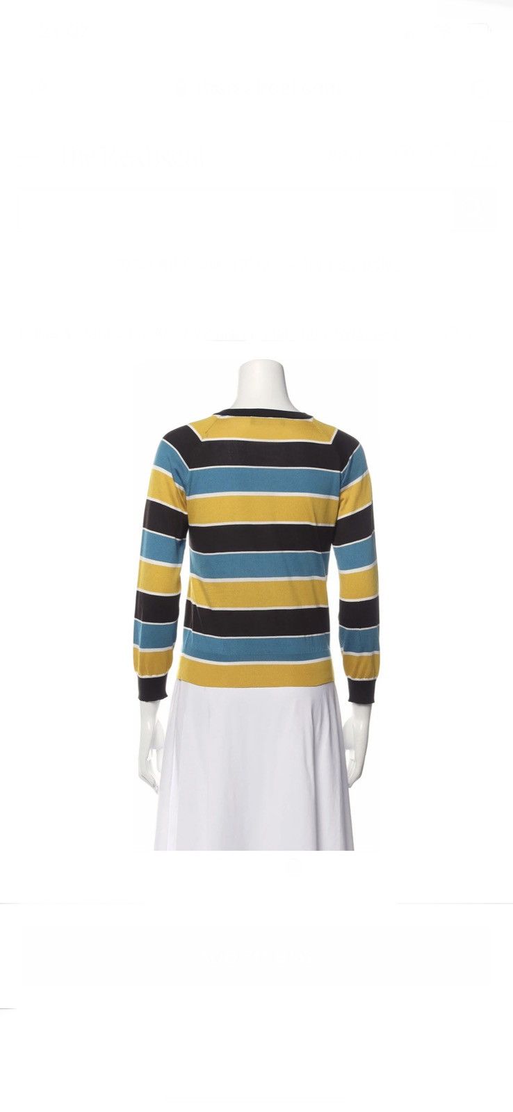 Dolce & Gabbana DOLCE & GABBANA 100% Silk Striped Sweater Size 40 (US S) Size US XXS / EU 40 - 4 Thumbnail