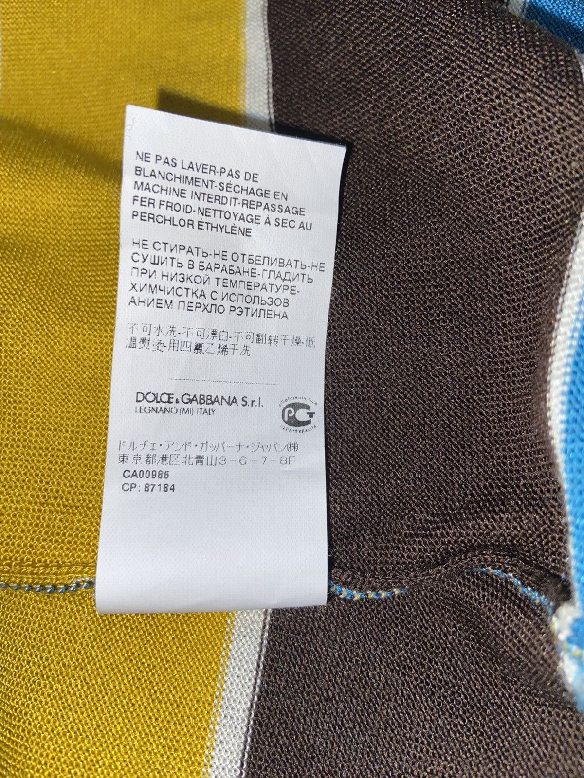 Dolce & Gabbana DOLCE & GABBANA 100% Silk Striped Sweater Size 40 (US S) Size US XXS / EU 40 - 12 Thumbnail