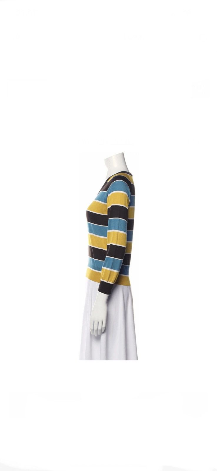 Dolce & Gabbana DOLCE & GABBANA 100% Silk Striped Sweater Size 40 (US S) Size US XXS / EU 40 - 3 Thumbnail