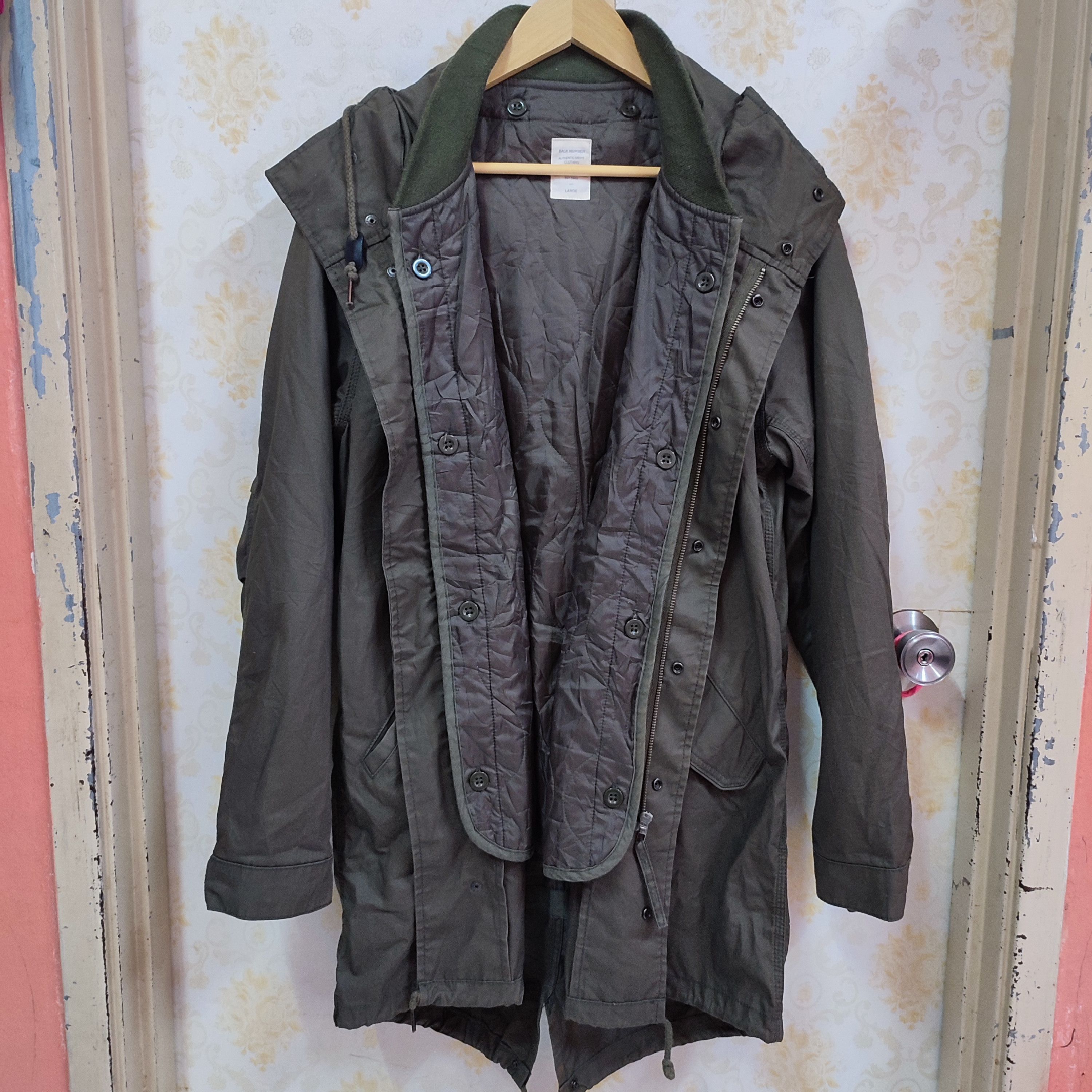 🔥VINTAGE BACK NUMBER FISHTAIL PARKAS HOODIE