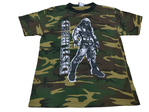 Band Tees × Vintage Vintage Disturbed Music Band Rock Camo Tees Size US M / EU 48-50 / 2 - 1 Thumbnail