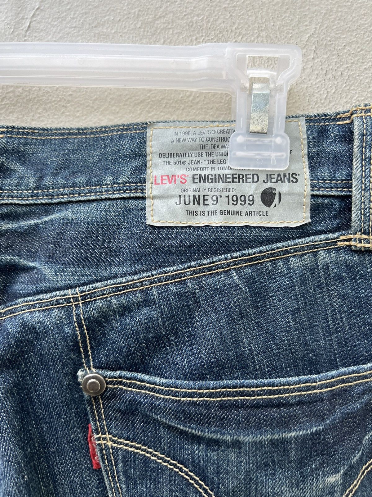 Levi's Vintage 2002 Levi’s Engineered Fade Denim Flare Jeans Size US 31 - 17 Thumbnail
