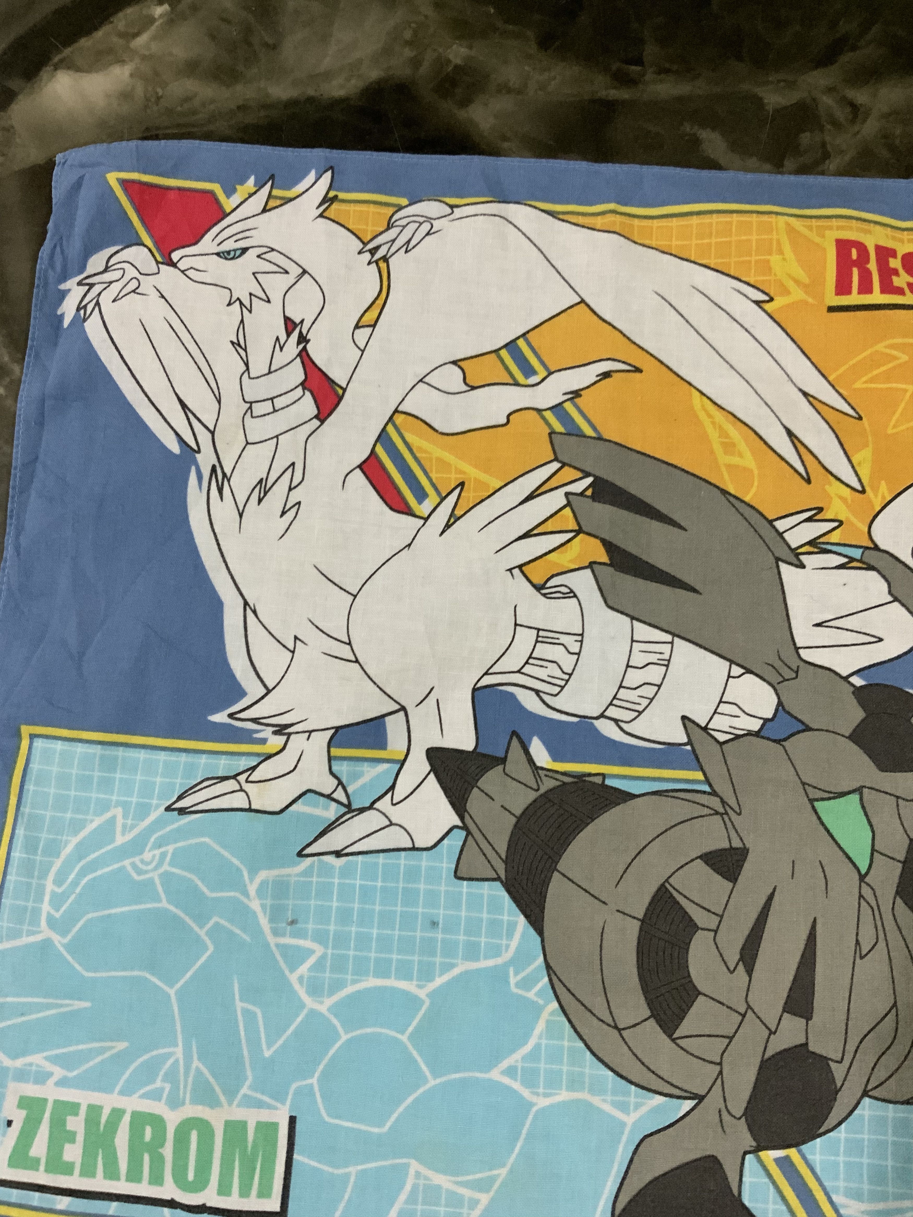 Nintendo Reshiram Zekrom Monsters Pokemon Handkerchief Size ONE SIZE - 5 Thumbnail
