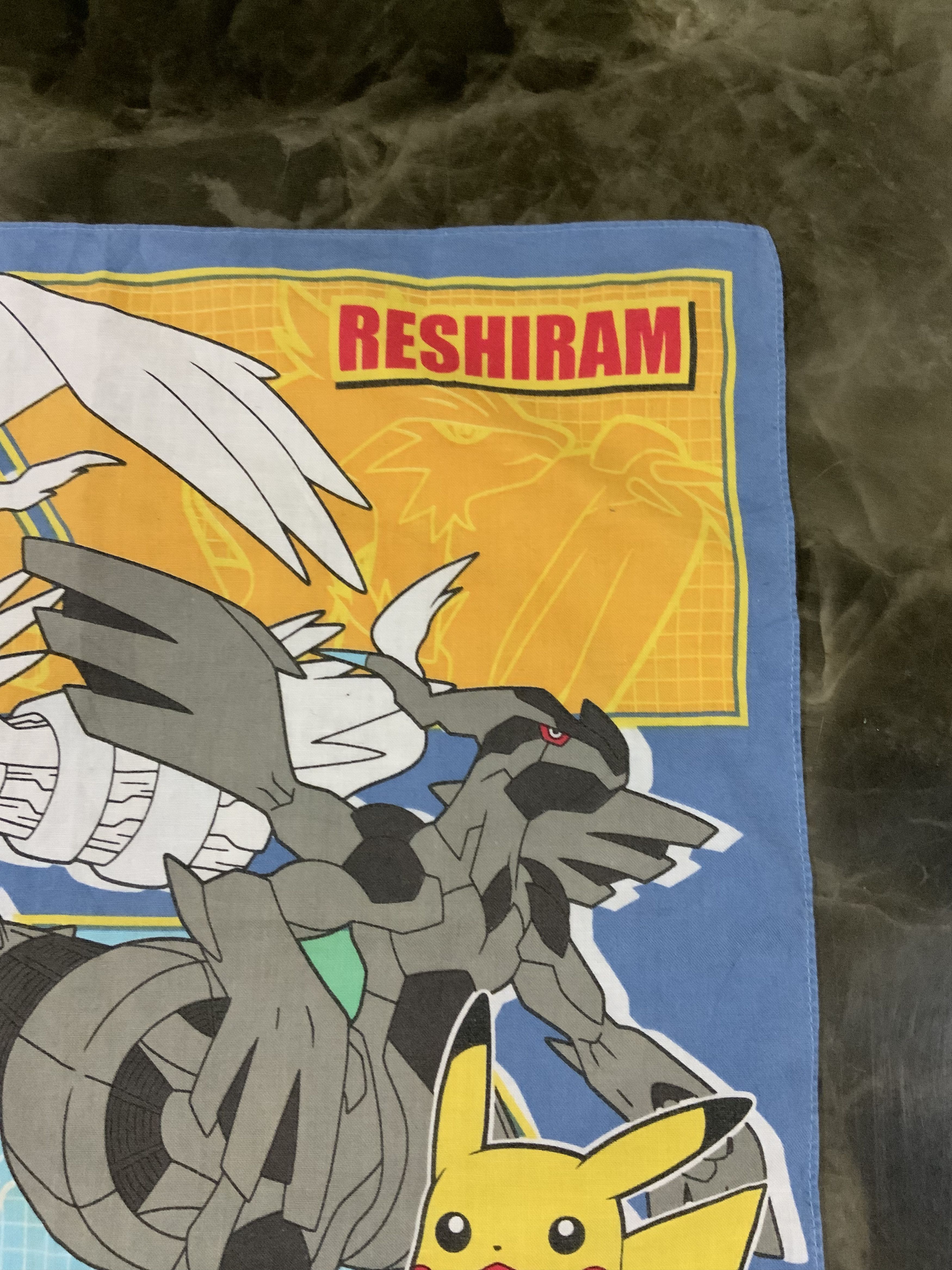 Nintendo Reshiram Zekrom Monsters Pokemon Handkerchief Size ONE SIZE - 4 Thumbnail