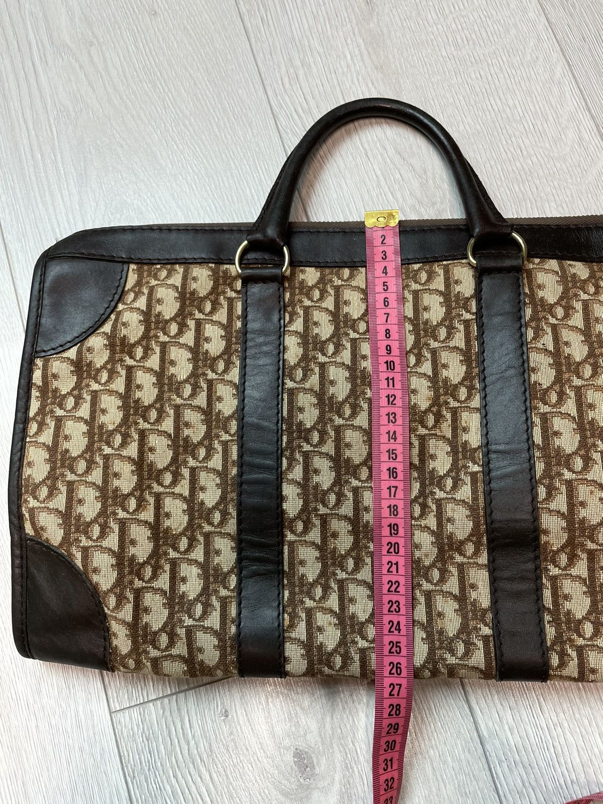 Dior × Vintage Christian Dior 90s Vintage Travel Hand Bag Oblique Monogram Size ONE SIZE - 20 Thumbnail