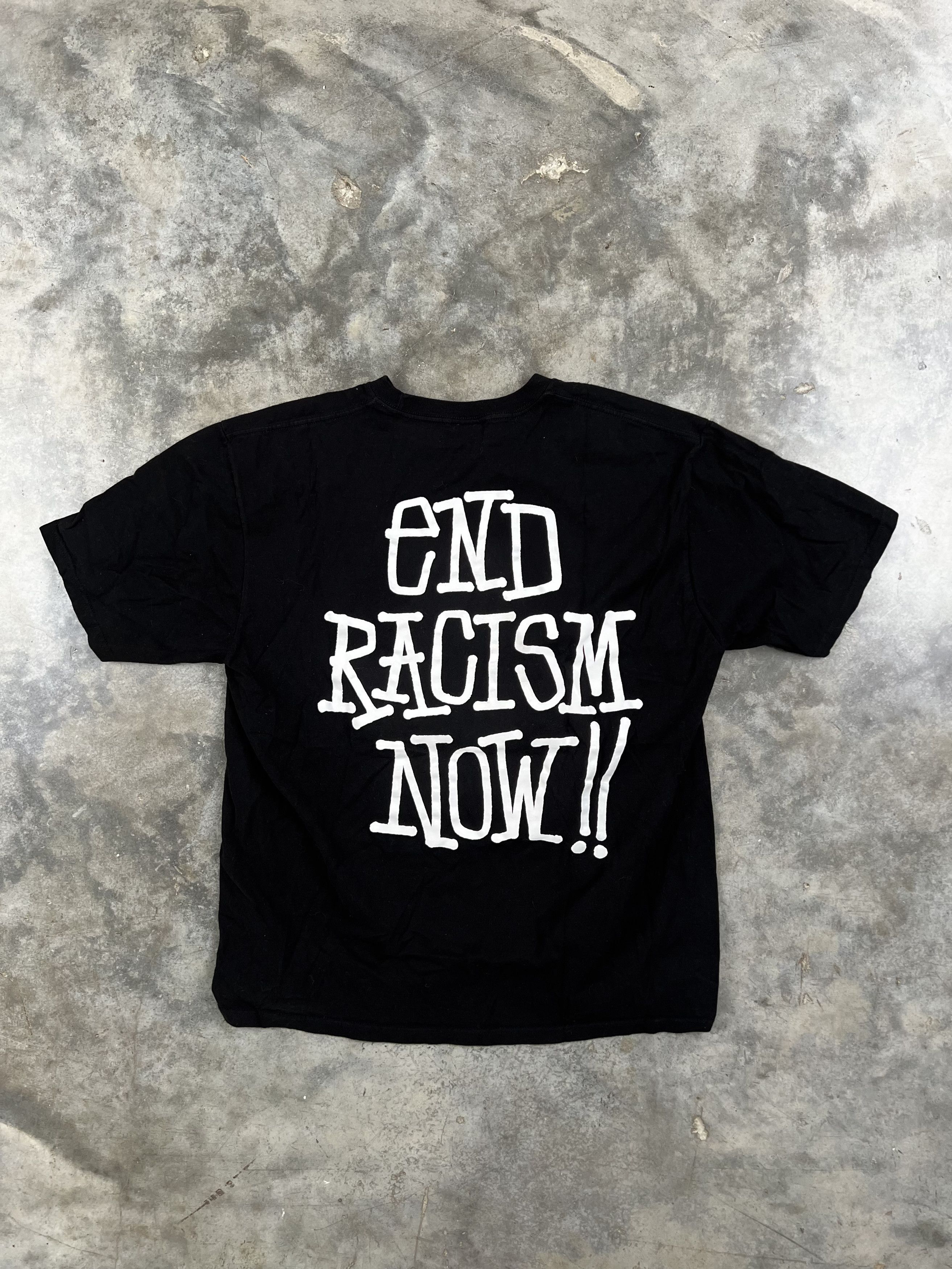 image of Stussy End Racism Now Tee Black XL Roots Tribe Ny, Men's