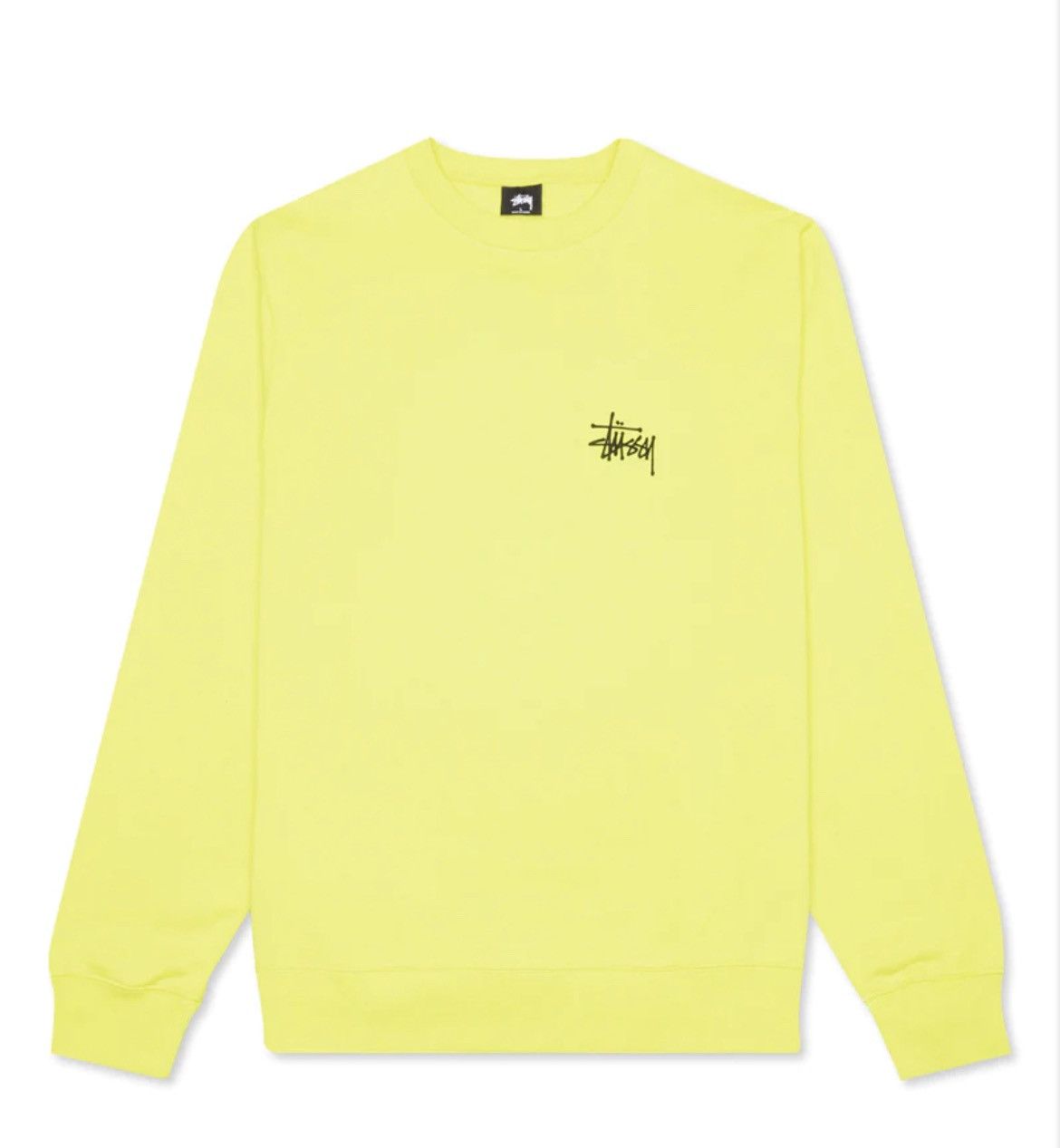 Stussy Basic Crewneck Lemon