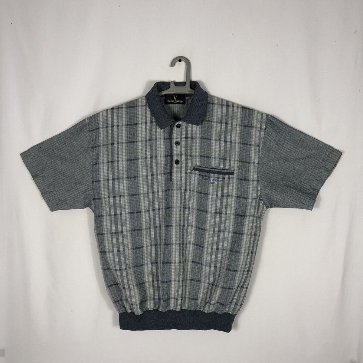 Designer × Other × Vintage Claudio Valentino Checkerd Buttons Polos Shirts Size US M / EU 48-50 / 2 - 1 Thumbnail