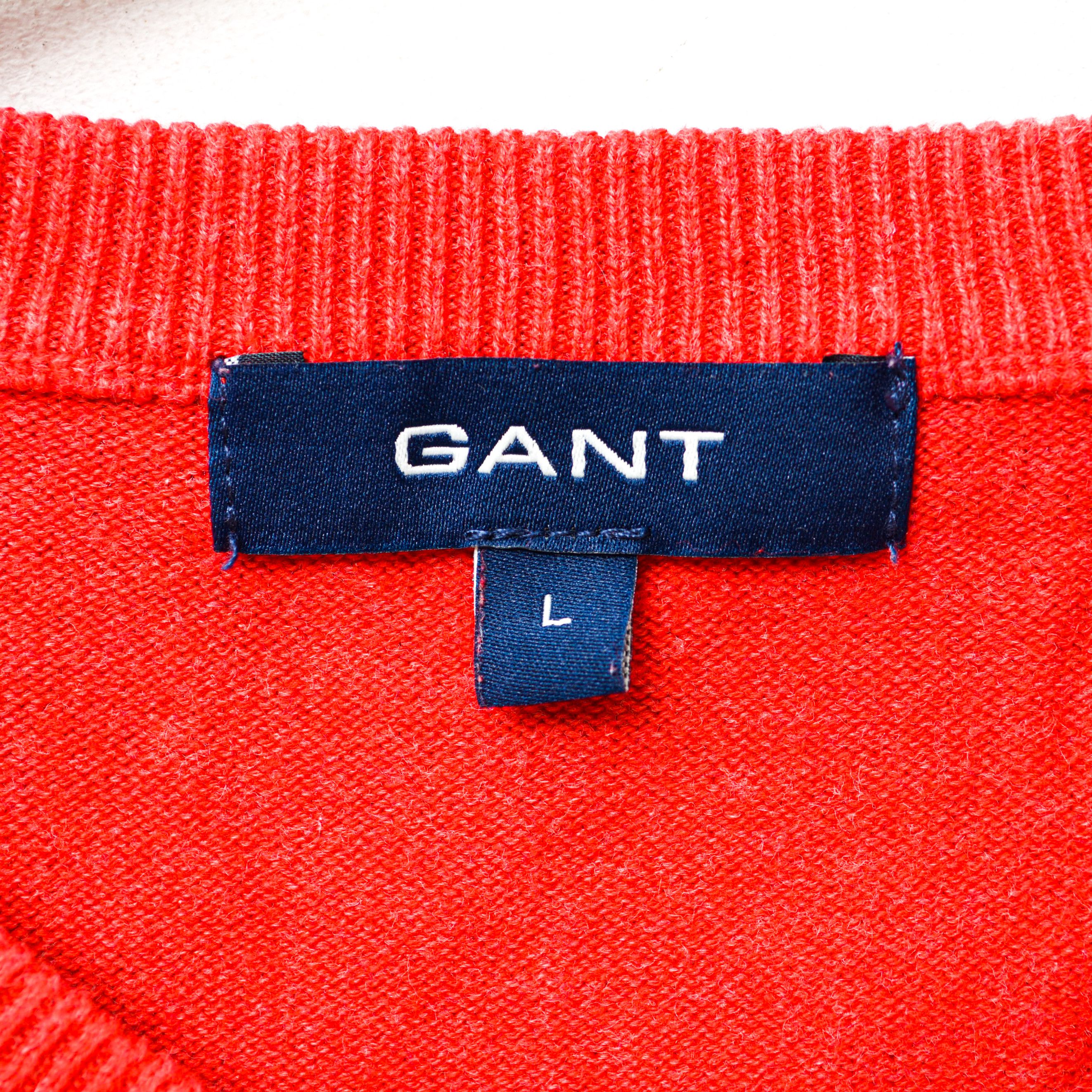 Gant GANT Knit V-Neck Sweater Jumper Pullover Casual Smart Top Size US L / EU 52-54 / 3 - 3 Thumbnail