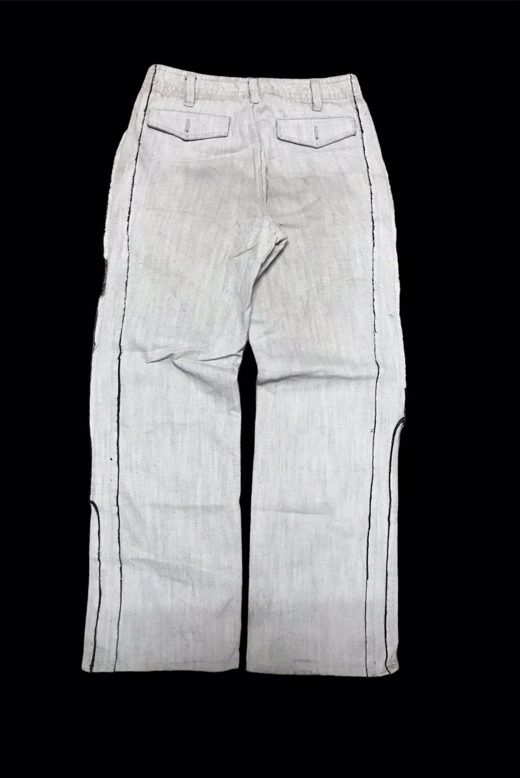 Japanese Brand AVV HOMME Wide Multi Pocket Reverse Stitched Jeans Size US 29 - 2 Thumbnail