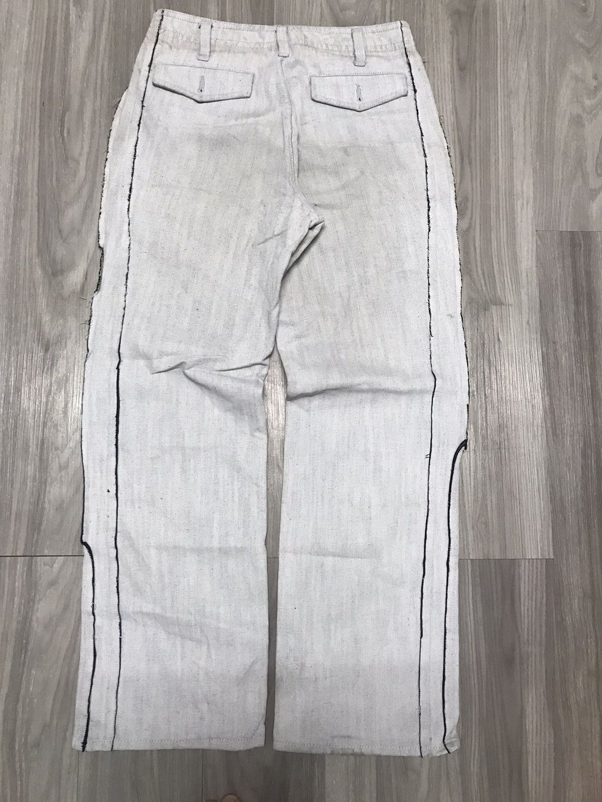 Japanese Brand AVV HOMME Wide Multi Pocket Reverse Stitched Jeans Size US 29 - 8 Thumbnail