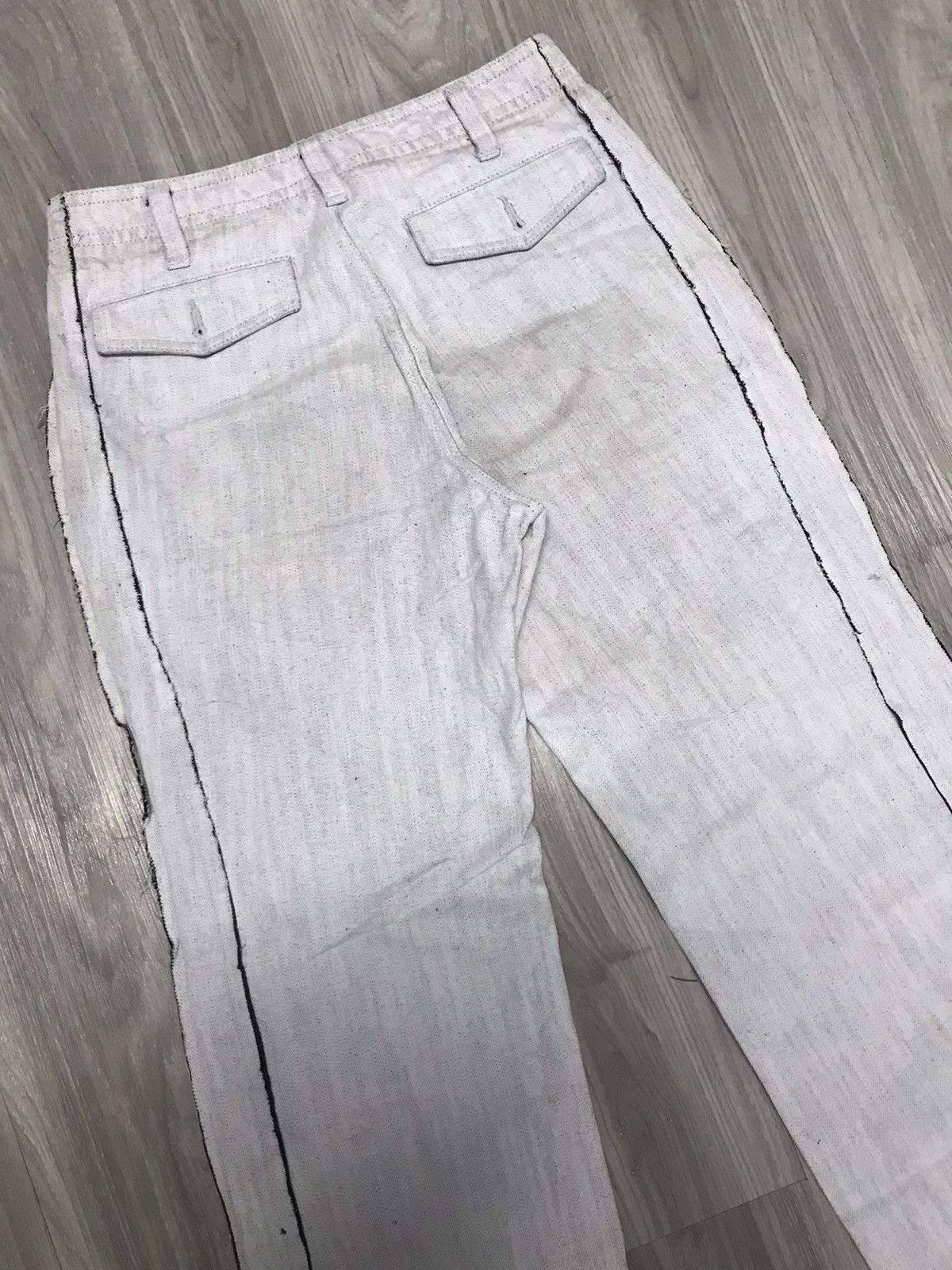 Japanese Brand AVV HOMME Wide Multi Pocket Reverse Stitched Jeans Size US 29 - 7 Thumbnail