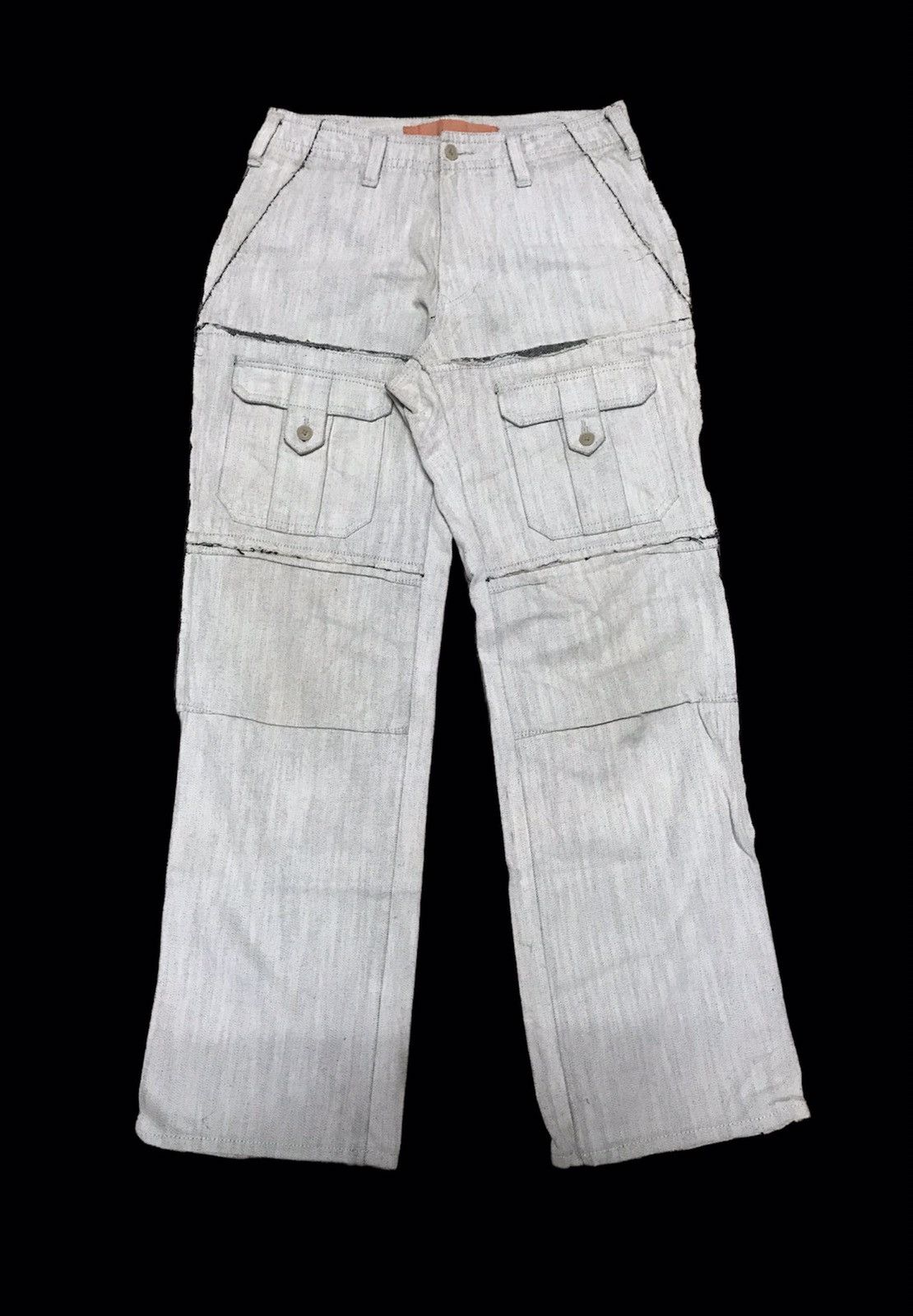 AVV HOMME Wide Multi Pocket Reverse Stitched Jeans