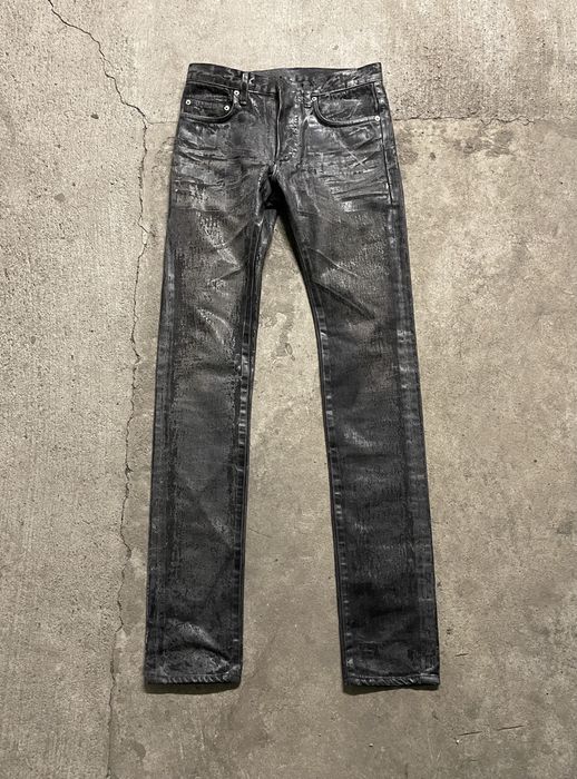 Dior AW03 “Luster” Dior Hedi Slimane Wax/Coated Clawmark Denim | Grailed