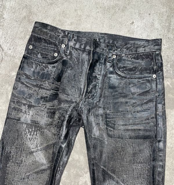 Dior AW03 “Luster” Dior Hedi Slimane Wax/Coated Clawmark Denim | Grailed