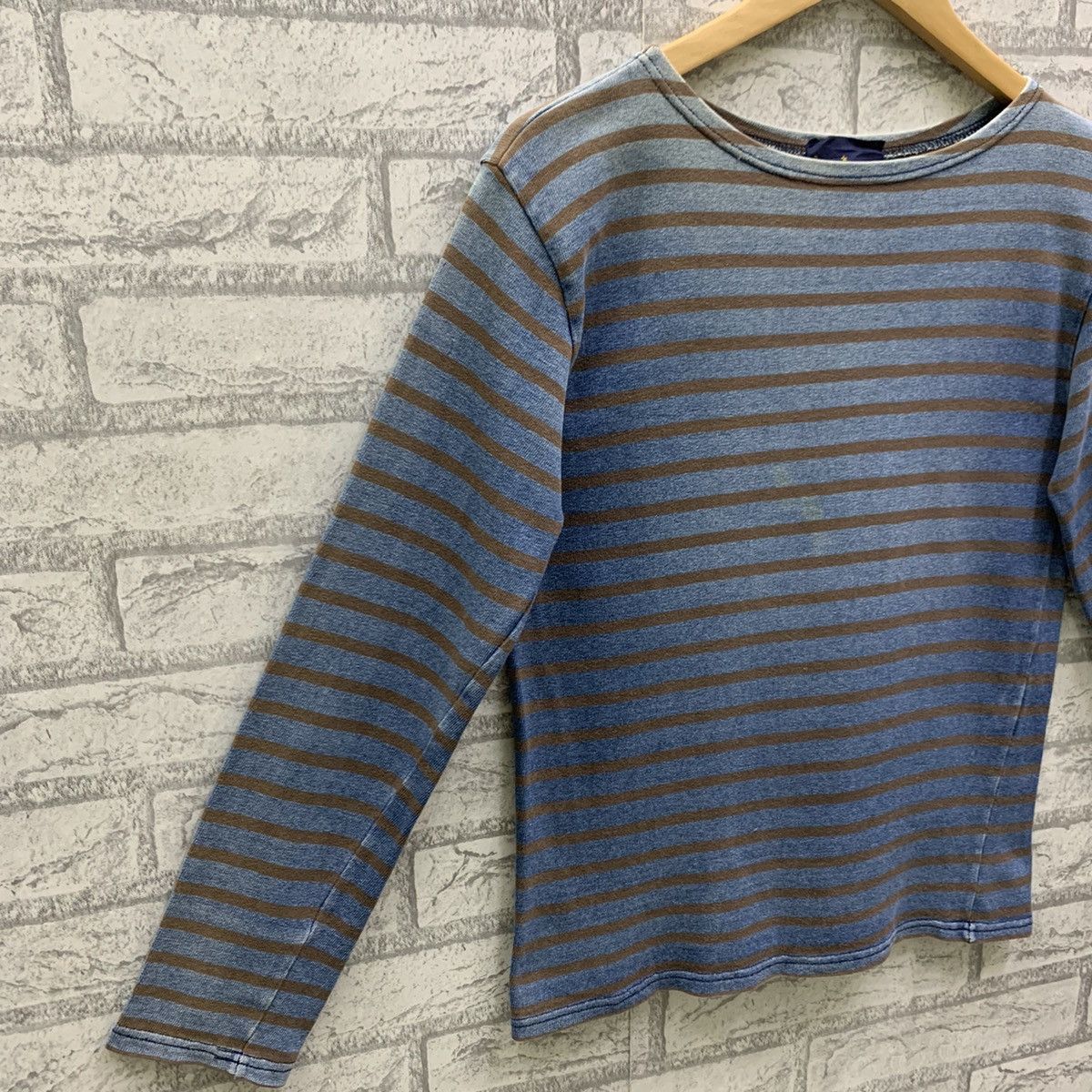 Vintage Vintage Le Minor Striped T-shirts Long Sleeve Size US XS / EU 42 / 0 - 5 Thumbnail
