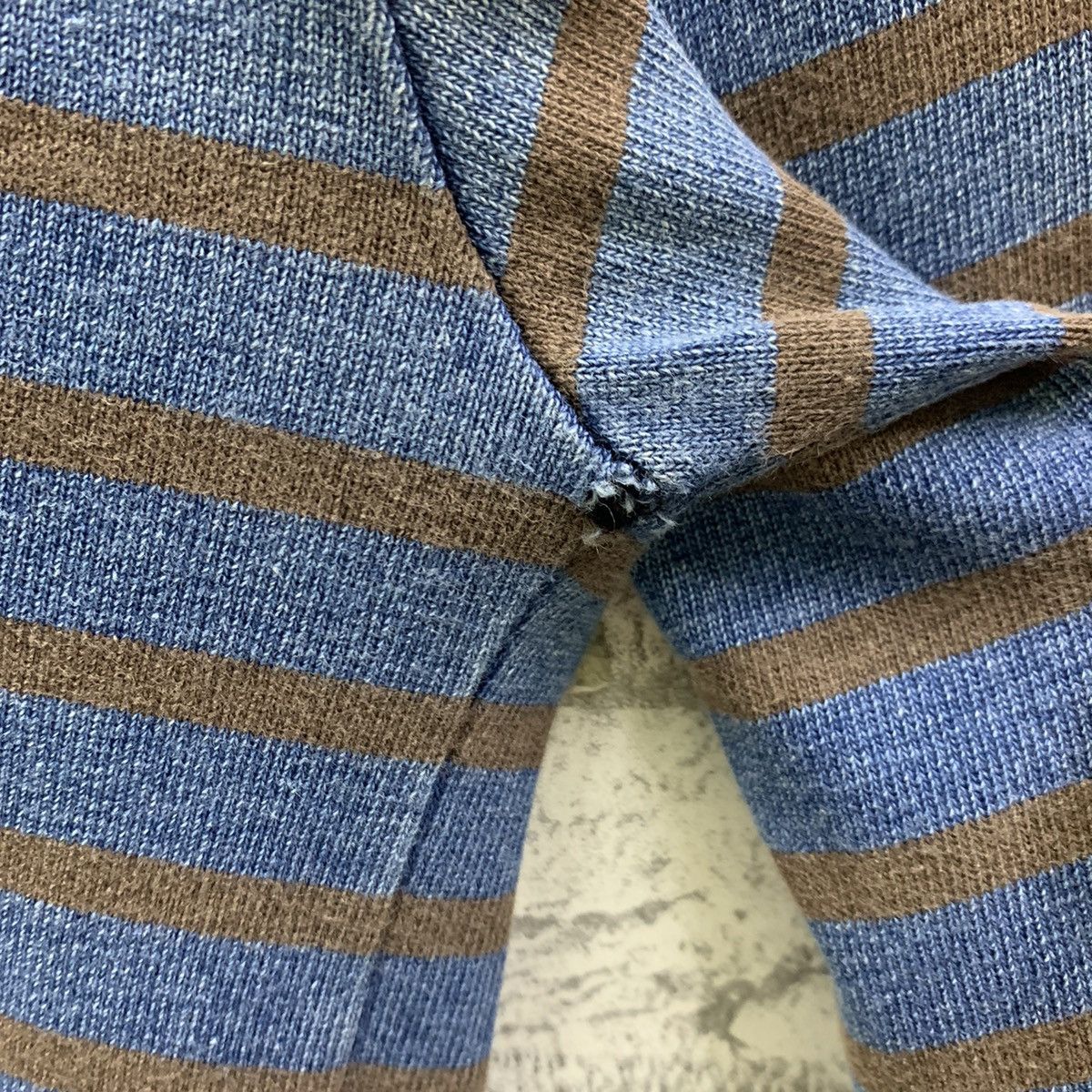 Vintage Vintage Le Minor Striped T-shirts Long Sleeve Size US XS / EU 42 / 0 - 8 Thumbnail