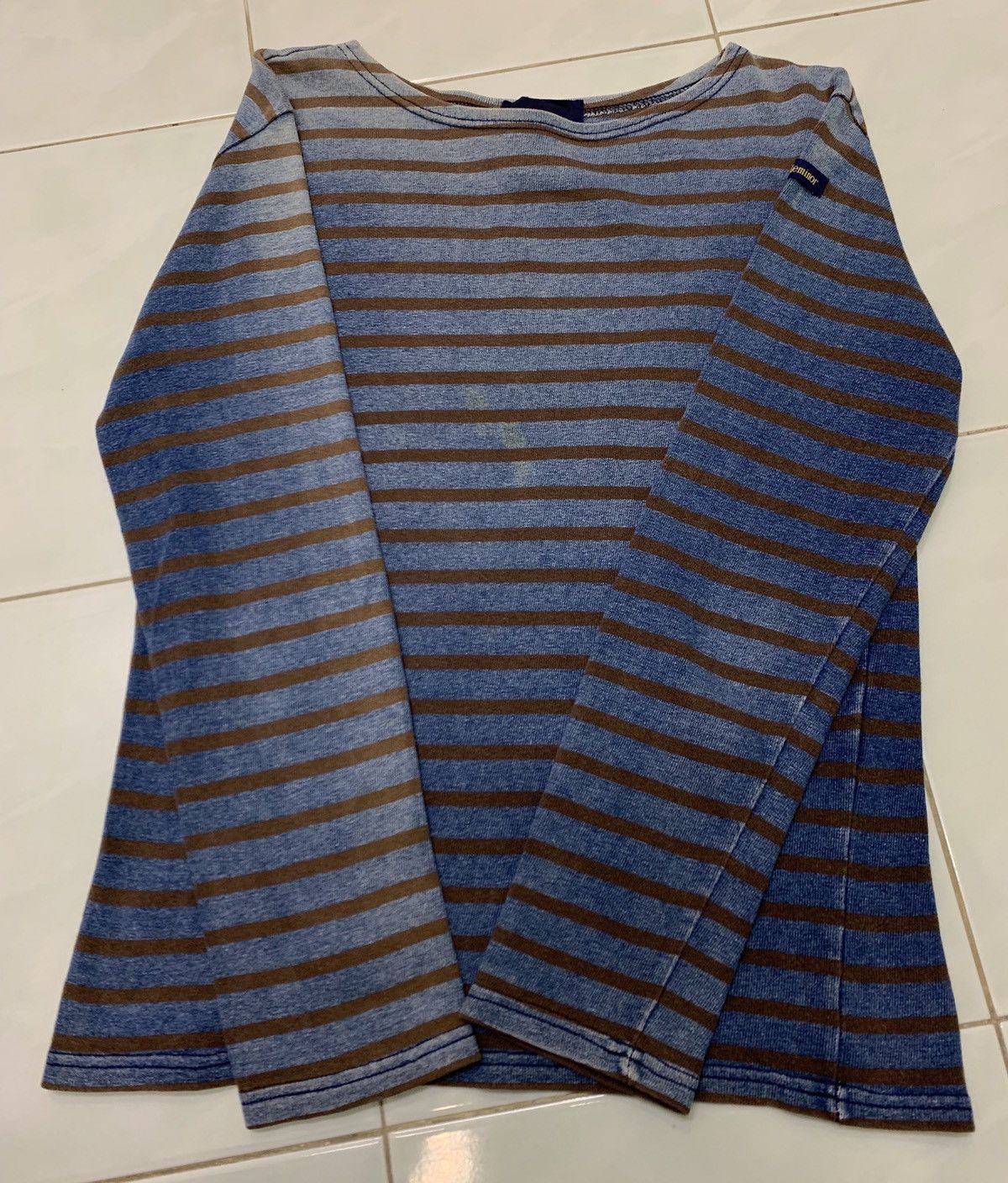 Vintage Vintage Le Minor Striped T-shirts Long Sleeve Size US XS / EU 42 / 0 - 3 Thumbnail