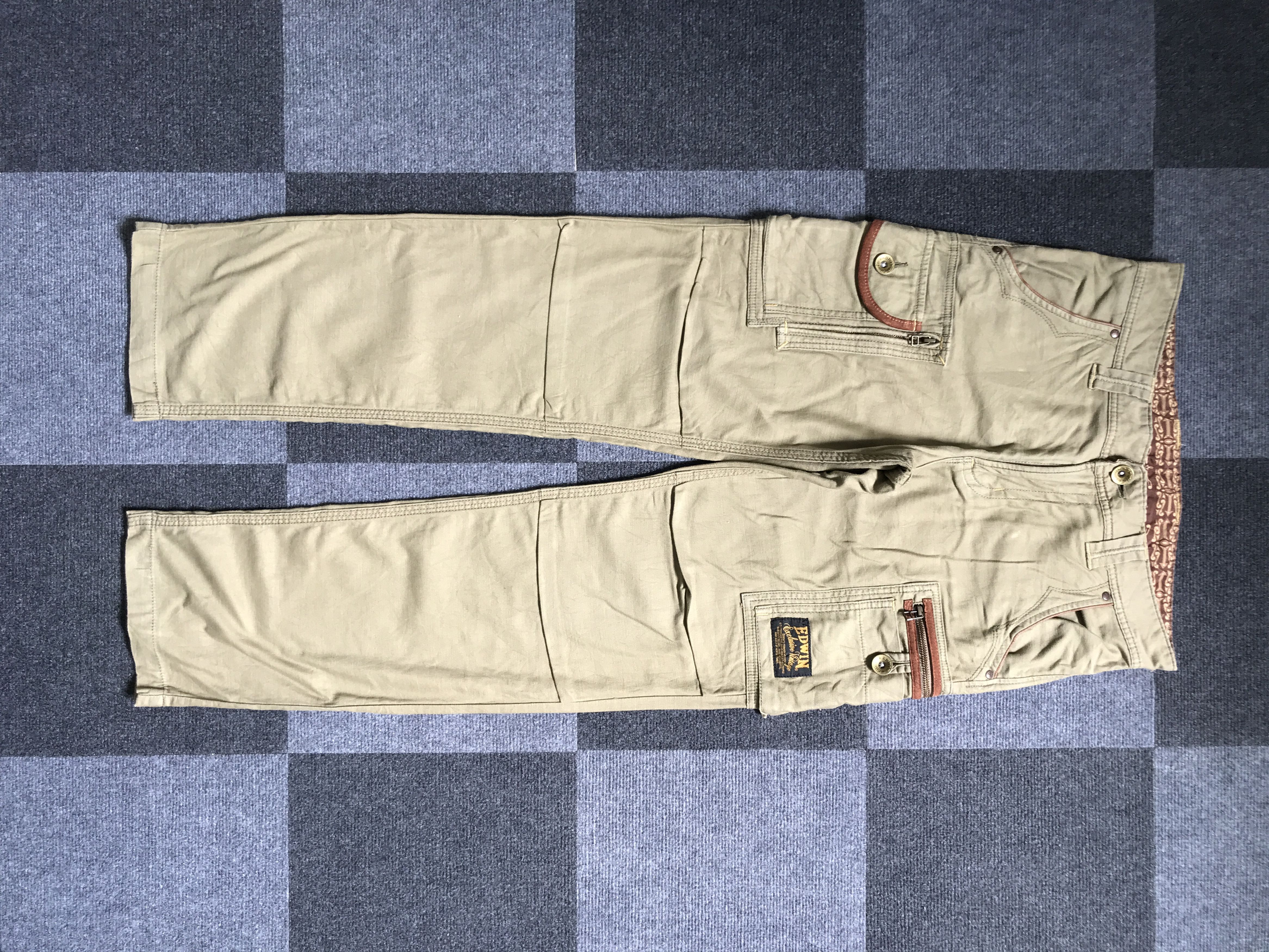 image of Cp132 Edwin Military Tactical Multipockets Cargo Pant in Beige, Men's (Size 33)