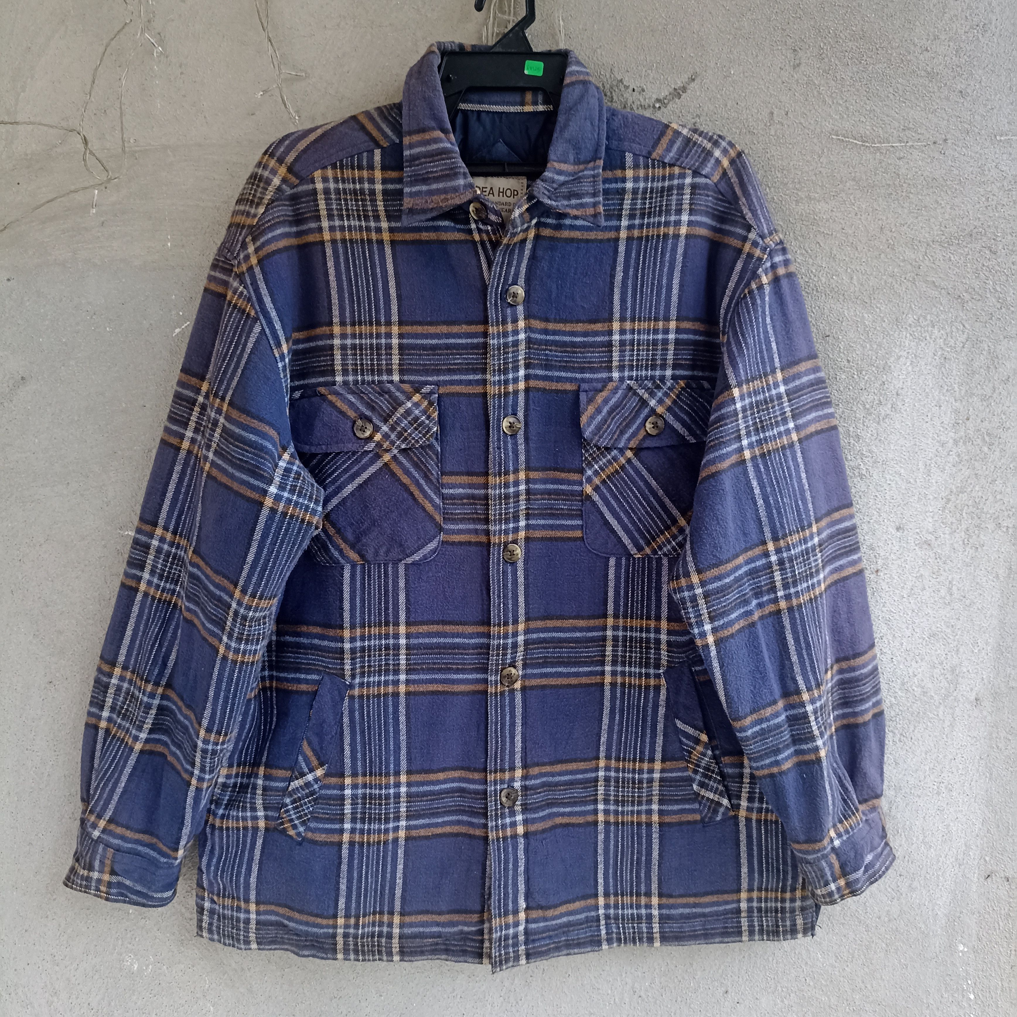 Image of Sea Hop Checked Blue Flannel, Men's (Size XL)